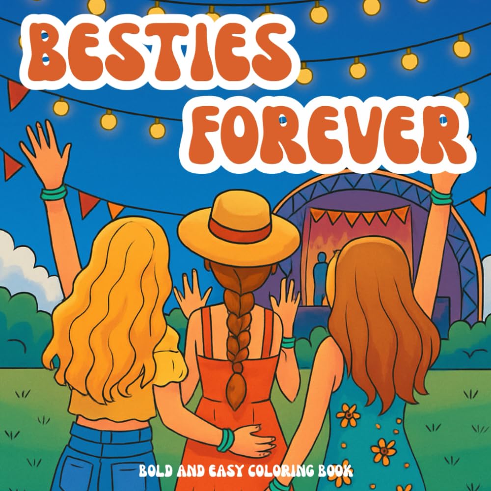 Besties Forever: A Cozy Girl Friendship Coloring Book for Teens & Women | Cute Friendship Moments for Relaxation, Self-Care & Creativity (The Cozy Girl Series)