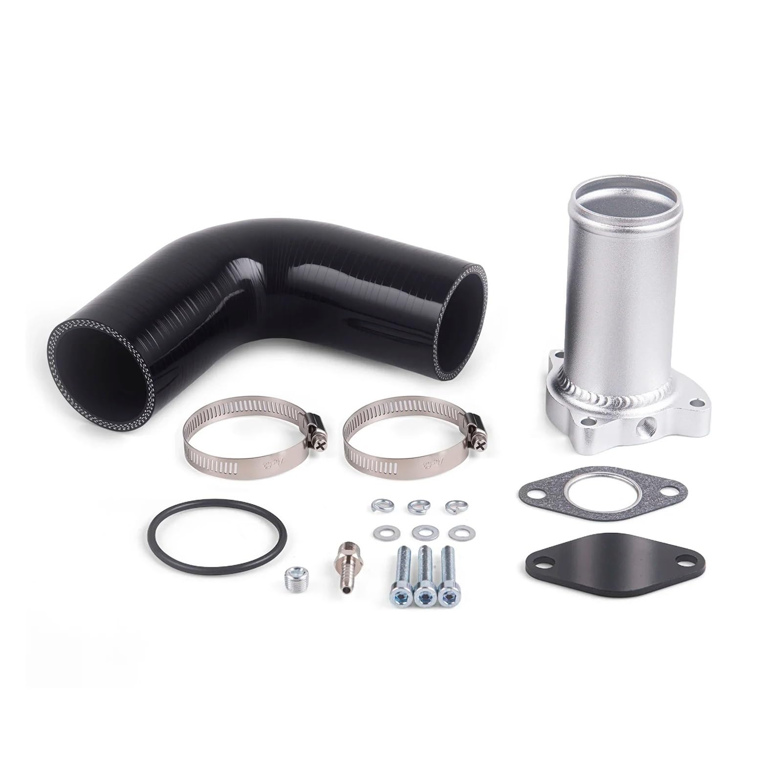 Espyn 50Mm Silver 50Mm 57Mm Adapter Kit For Seat For Vw 1.9 For Tdi 75/80/90/115/130 Bhp Diesel Delete Kits With Silicone Elbow Pipe Egr Valve Exaust Gas Recirculation Valve