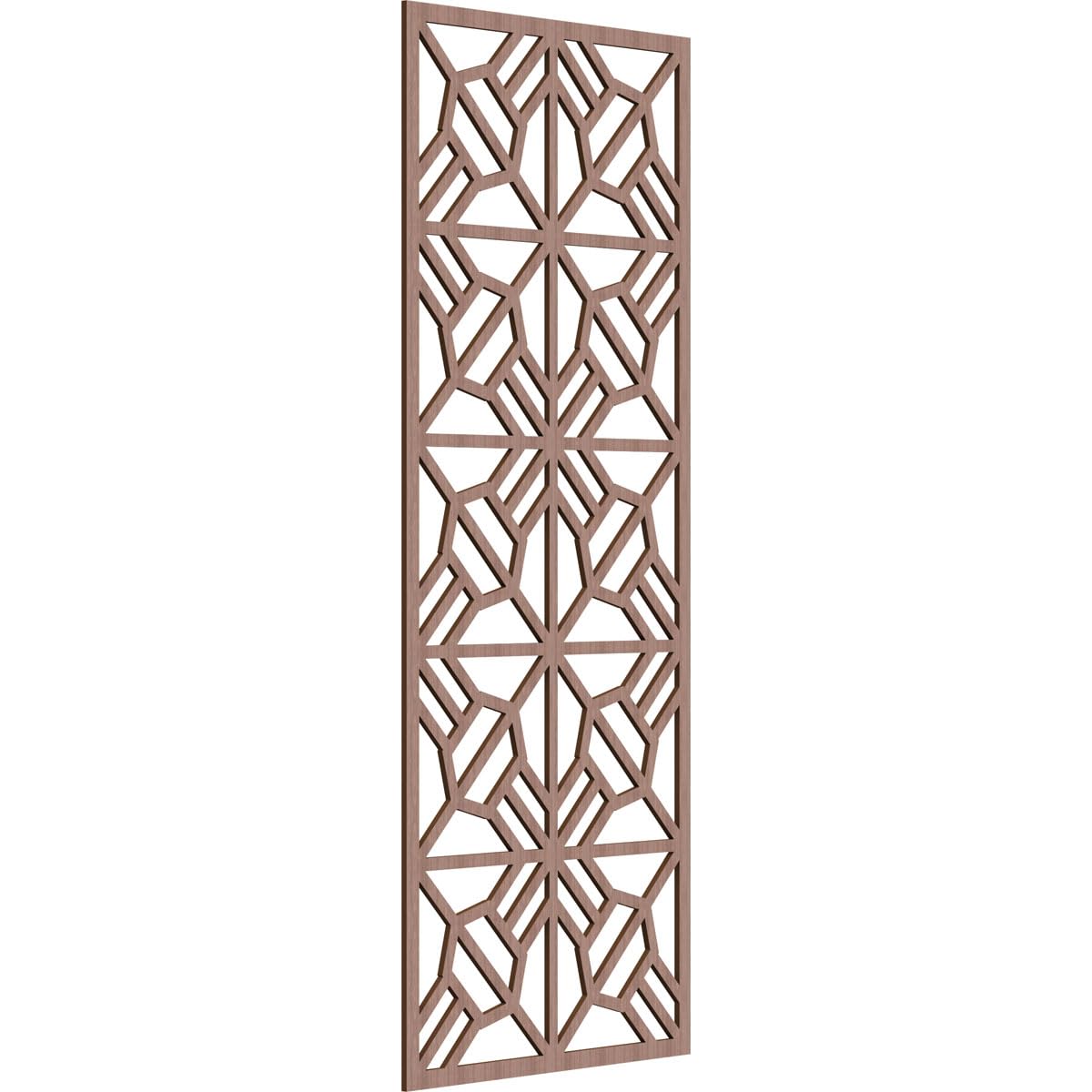 29 3/8"W x 74 3/8"H x 3/8"T Auburn Decorative Fretwork Wood Wall Panels, Walnut