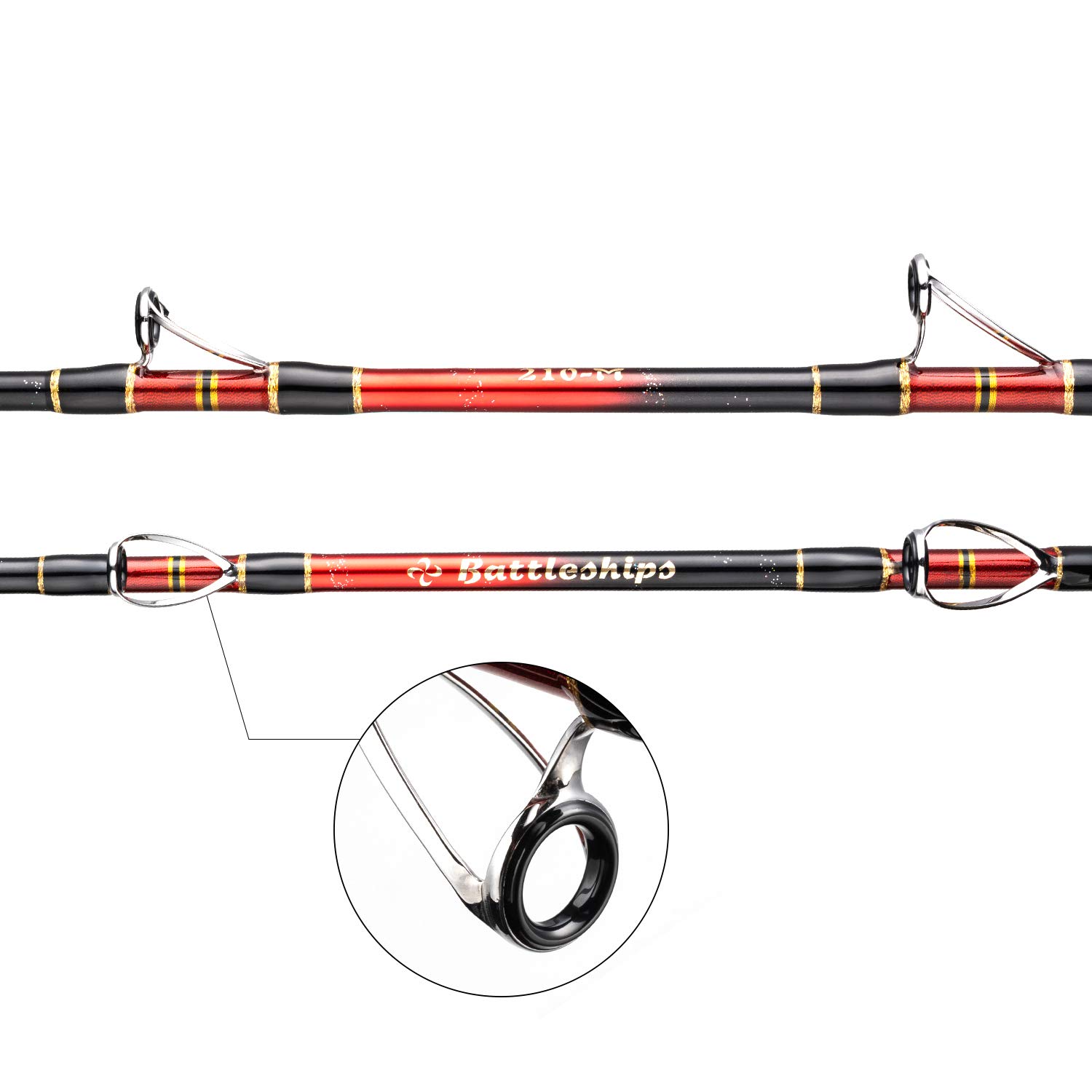 Amazon | Battleships LIGHT 210M 船釣りロッド 総糸巻仕様 手持ち