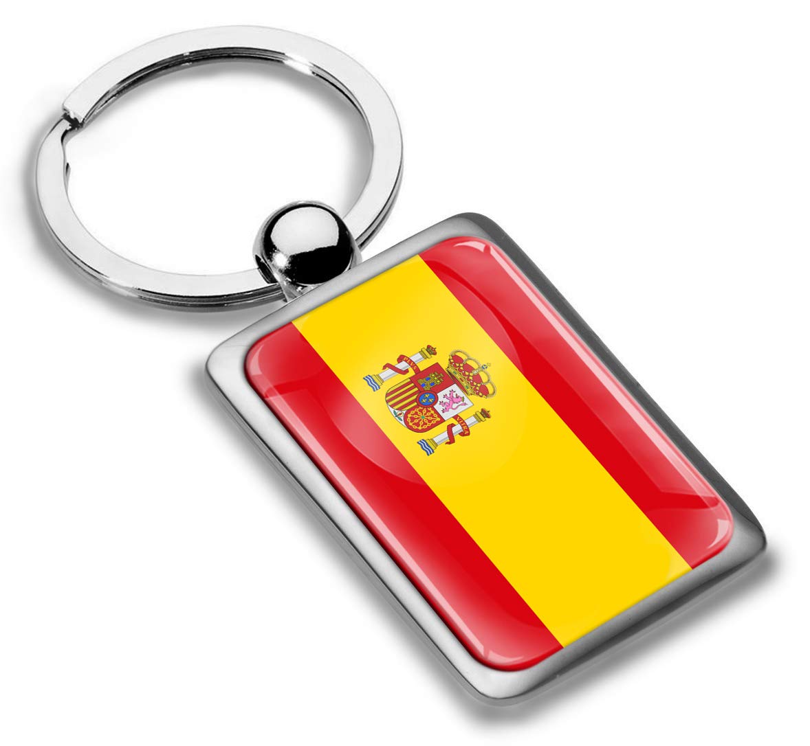 Biomar Labs Unisex Multicolour Biomar Labs® 3D Metal Spain Spanish Flag Keyring Key Ring Accessories Men Women Keychain Gift Kk 215 Z*