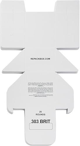 303 British - REPACKBOX 3 Muestras - Caja de munición de cartón militar con capacidad para 20 rondas - Paquetes de 60