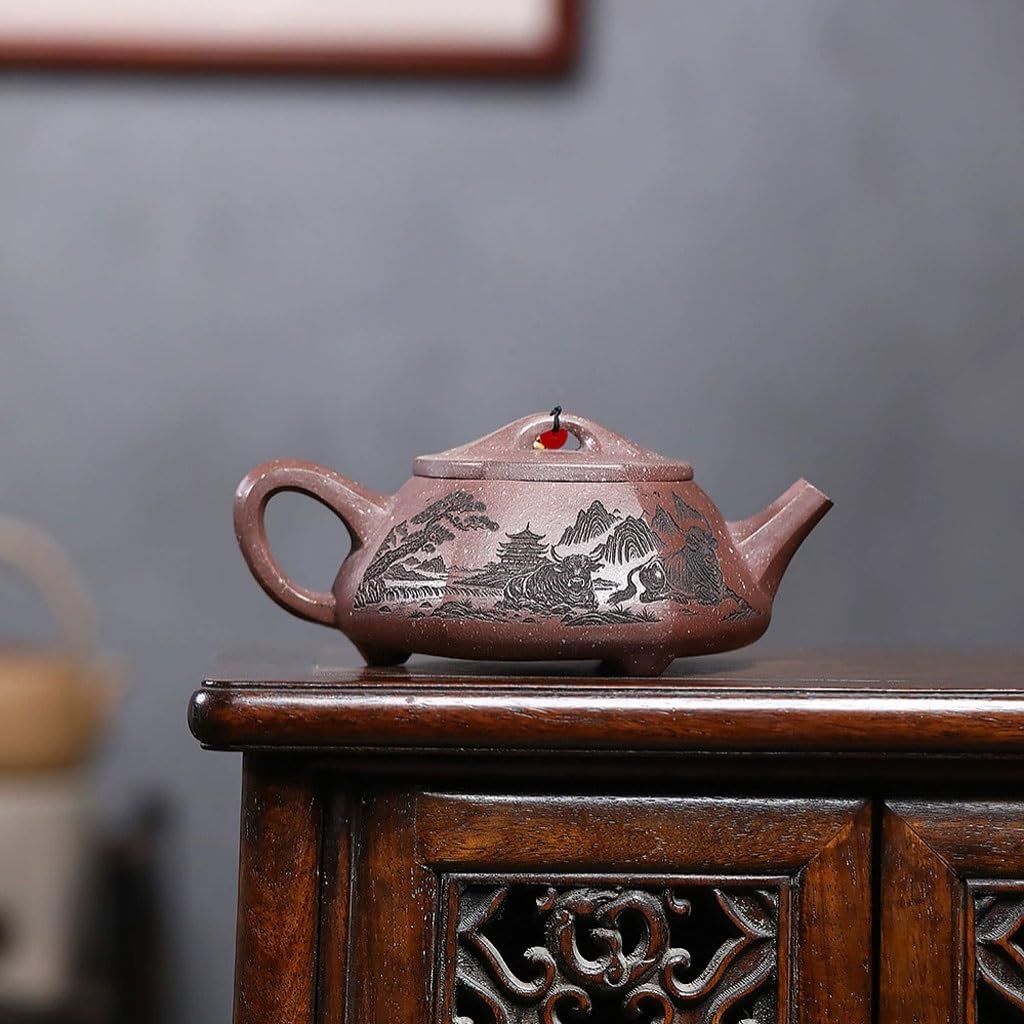Czajnik do herbaty Retro Five Niu Blessings Purple Clay Pot Office Hospitality ceramiczny zaparzacz do herbaty czajniczek do kuchenki