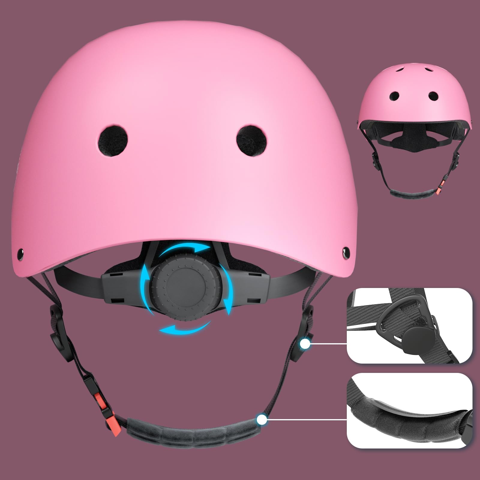 XJD Casco da bicicletta per bambini 1-13 anni,casco scooter,sicurezza regolabile,Casco Protettivo per multisport skateboard monopattino ciclismo pattinaggio(44–58cm)