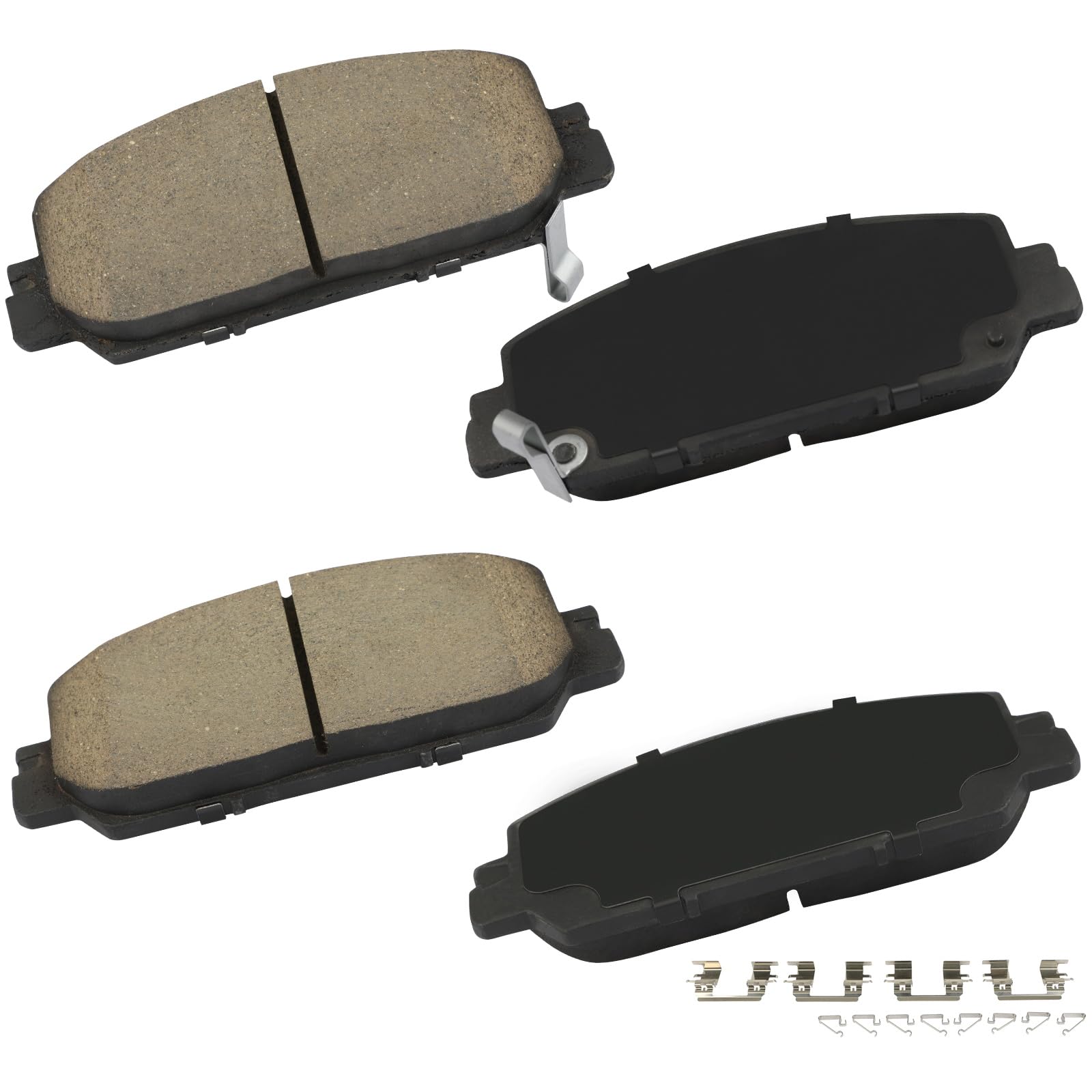 cciyu D2036 Brake Pads w/Hardware Front Disc Brake Pad Set | Fit For Honda For Clarity 2017-2021,For CR-V 2017-2025,For HR-V 2023-2025