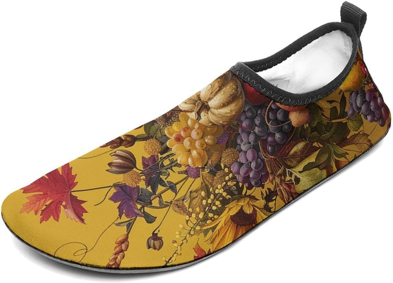 Water Shoes for Women Men Swim Beach Shoes Quick Dry Barefoot Aqua Shoes Pale Yellow Flowers Sport Shoes Hiking Shoes 11/12women,9/10men