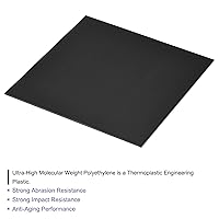 Vista 27 de MECCANIXITY UHMW Sheet Ultra High Molecular Weight Polyethylene Sheet Hard Plastic Sheet Board 8''x 8'' x 0.12'' Black Pack of 2