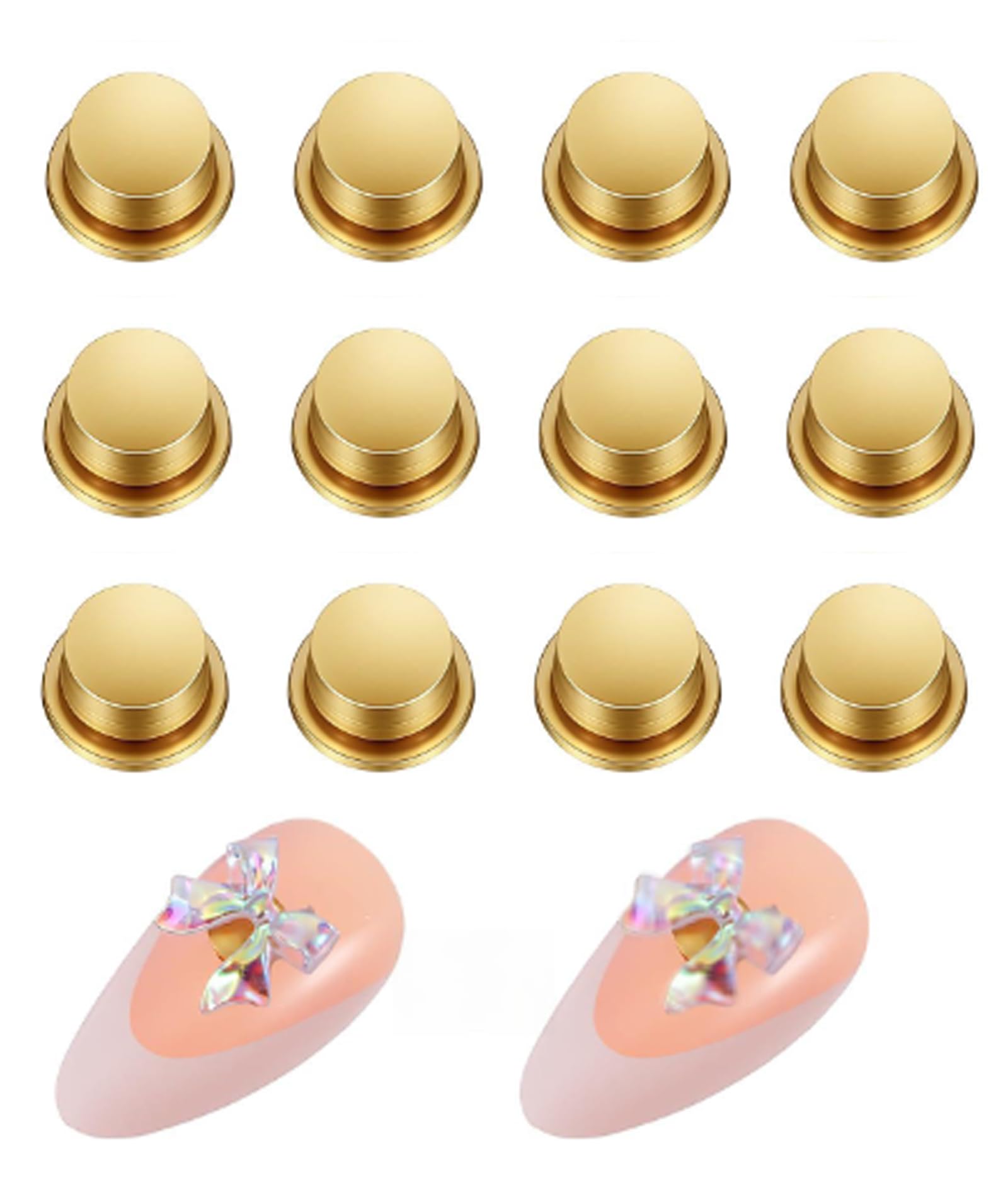 12 PCS Nail Art Rings, 5MM Rotating Nail Art Creation, Craft Hair Clip Assembly, Miniature Model Building, Nail Rings for DIY Projects and Professional Use-image-22