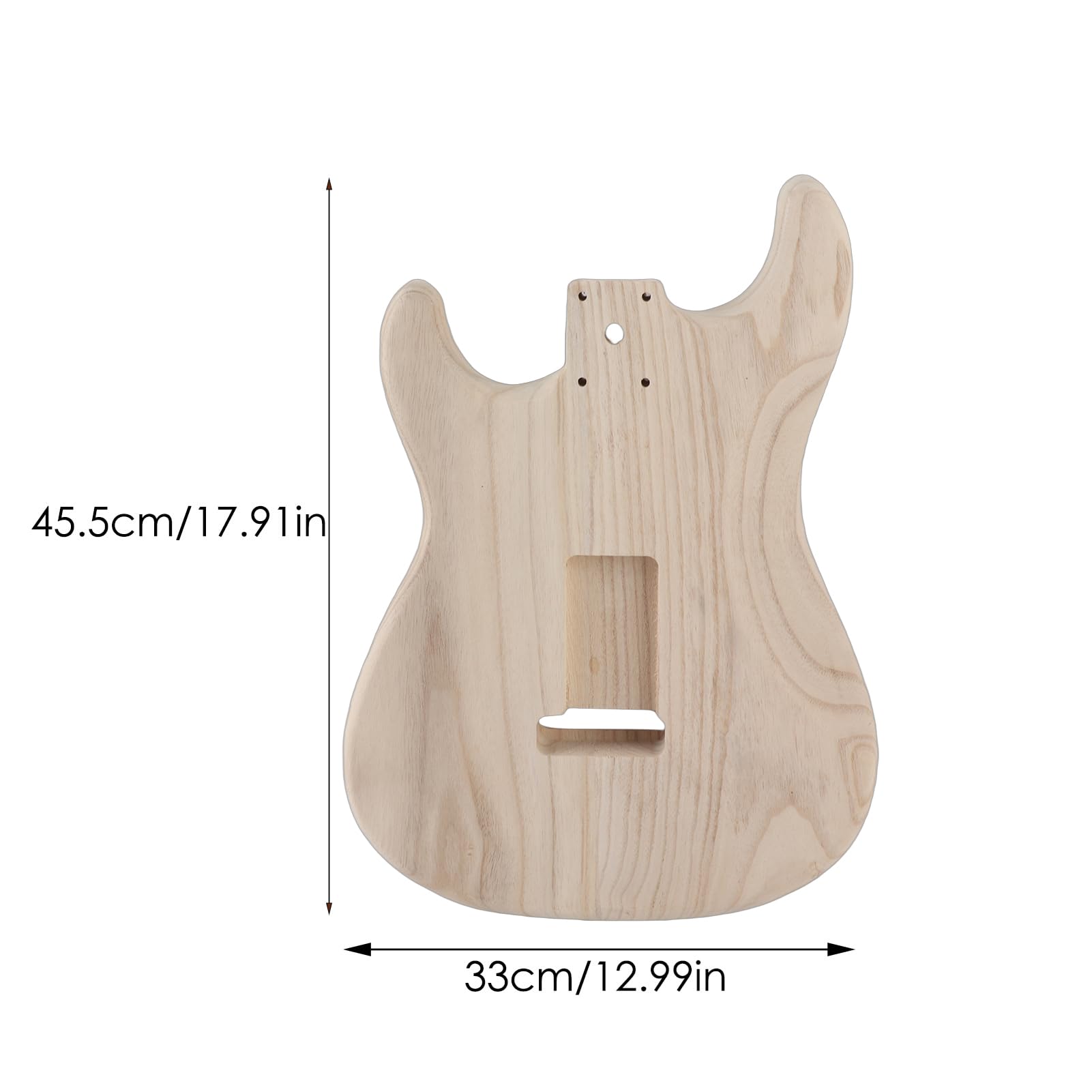 HUIOP Cuerpo de madera pulida tipo guitarra eléctrica de arce con cuerpo de guitarra eléctrica,cuerpo de guitarra baja sin terminar reemplazo cuerpo guitarra eléctrica partes guitarra clásica acústica