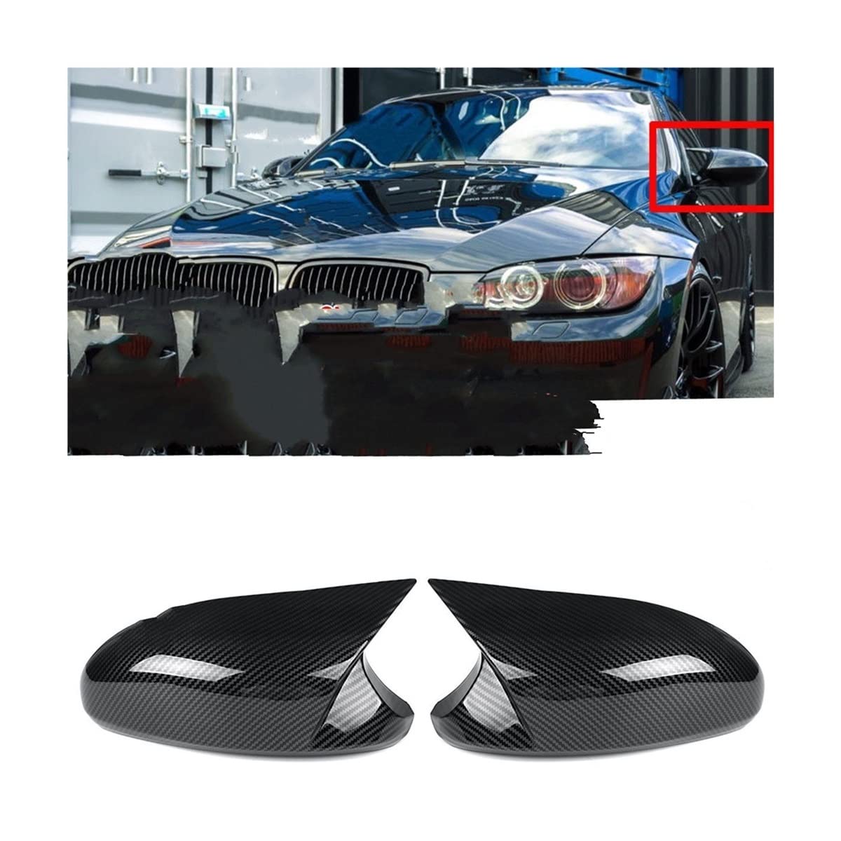 Espejo Retrovisor Coche Tapa Cubierta Espejo Retrovisor Coche Para BMW E90 E91 2005-2007 E92 E93 2006-2009 Cubierta Cubierta Espejo Retrovisor Ala Lateral (Color : 1 UK)