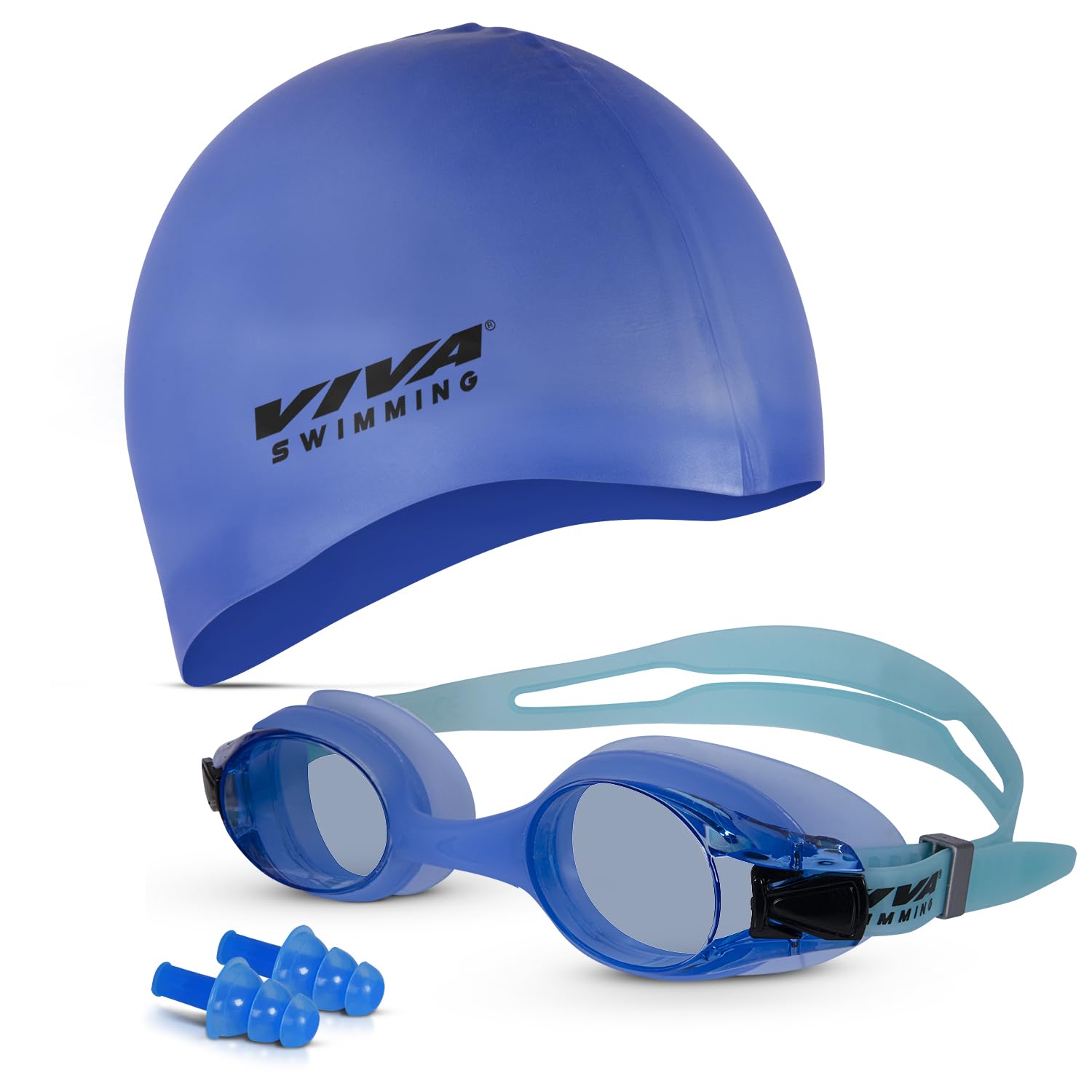 VIVA SWIMMING Combo 704 Swimming Goggles & Swimming Cap, 2 Ear Plug Swimming Kit (B0CZDW3MR4) Amazon Price History, Amazon Price Tracker