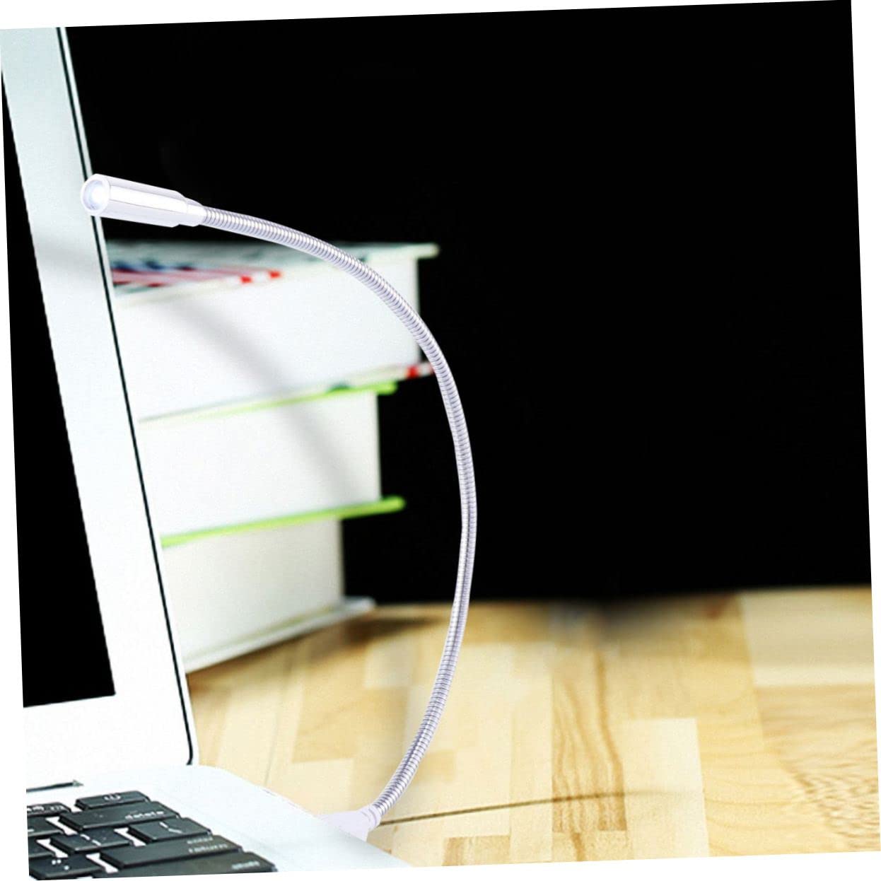 KONTONTY 4pieces Portable USB Laptop Reading Lamp Flexible Gooseneck Led Light for Eye-Care for Bedside and Desk Use Low Power Consumption Led Beads