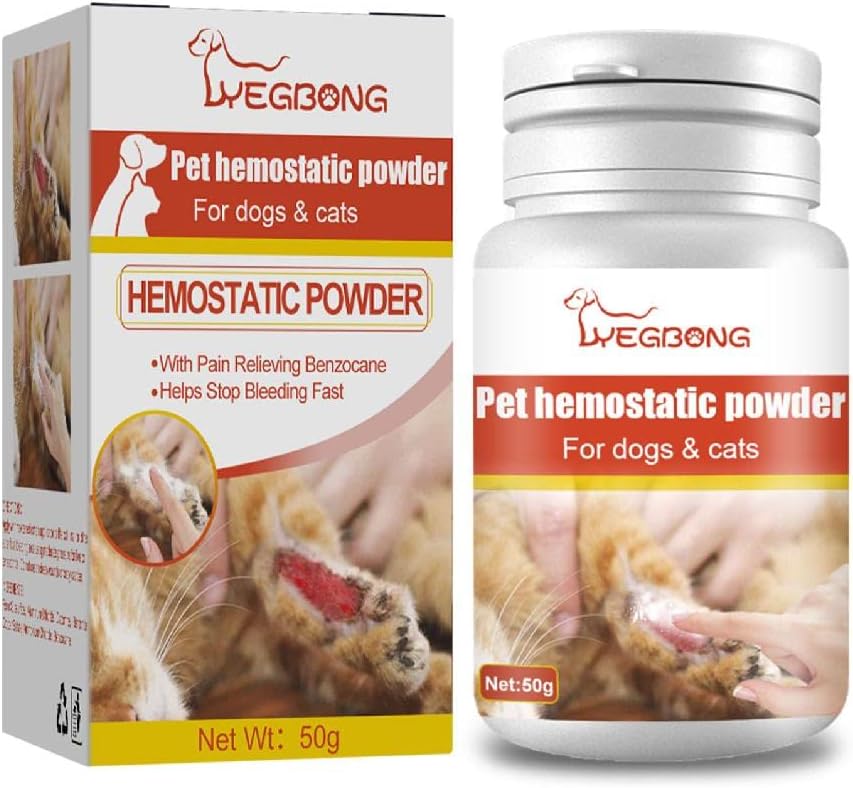 Guaber Styptic Stop Bleeding Powder Safe for Dogs Cats Pet Puppy Blood Stopper Anti
