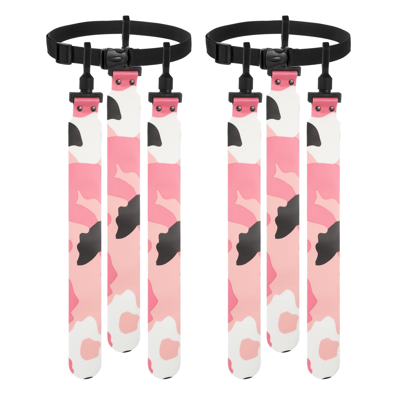 YELARXI Flag Football Set, Adjustable Flag Football Belt with 1 Belt and 3 Flags Easy Tear Away for Men Women Players Training Competition (2 Pack, Camouflage Pink)