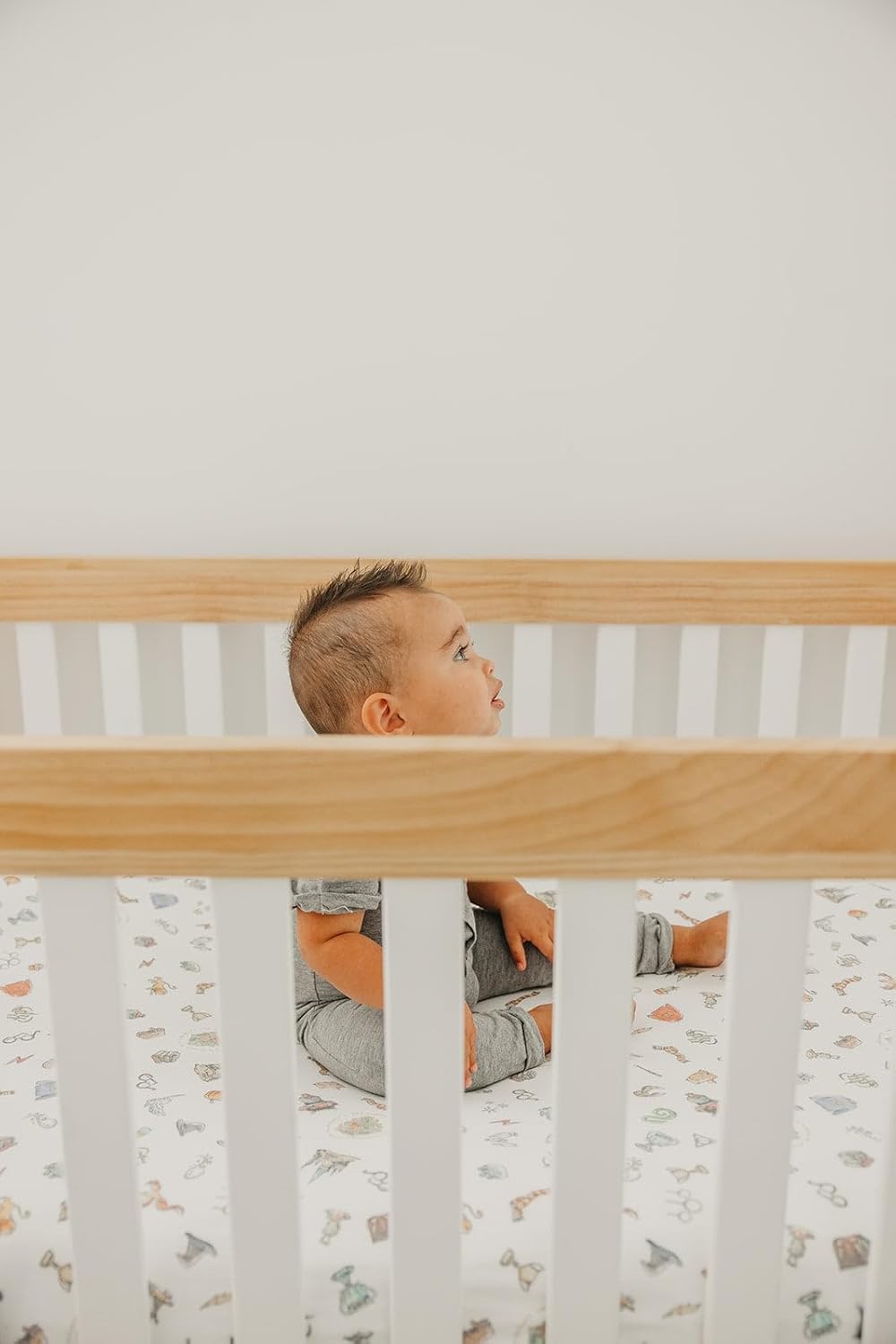 Copper Pearl Premium Knit Baby Crib Sheets: Breathable and Soft, Fitted Crib Sheets for Standard Baby Mattresses, Wizarding World