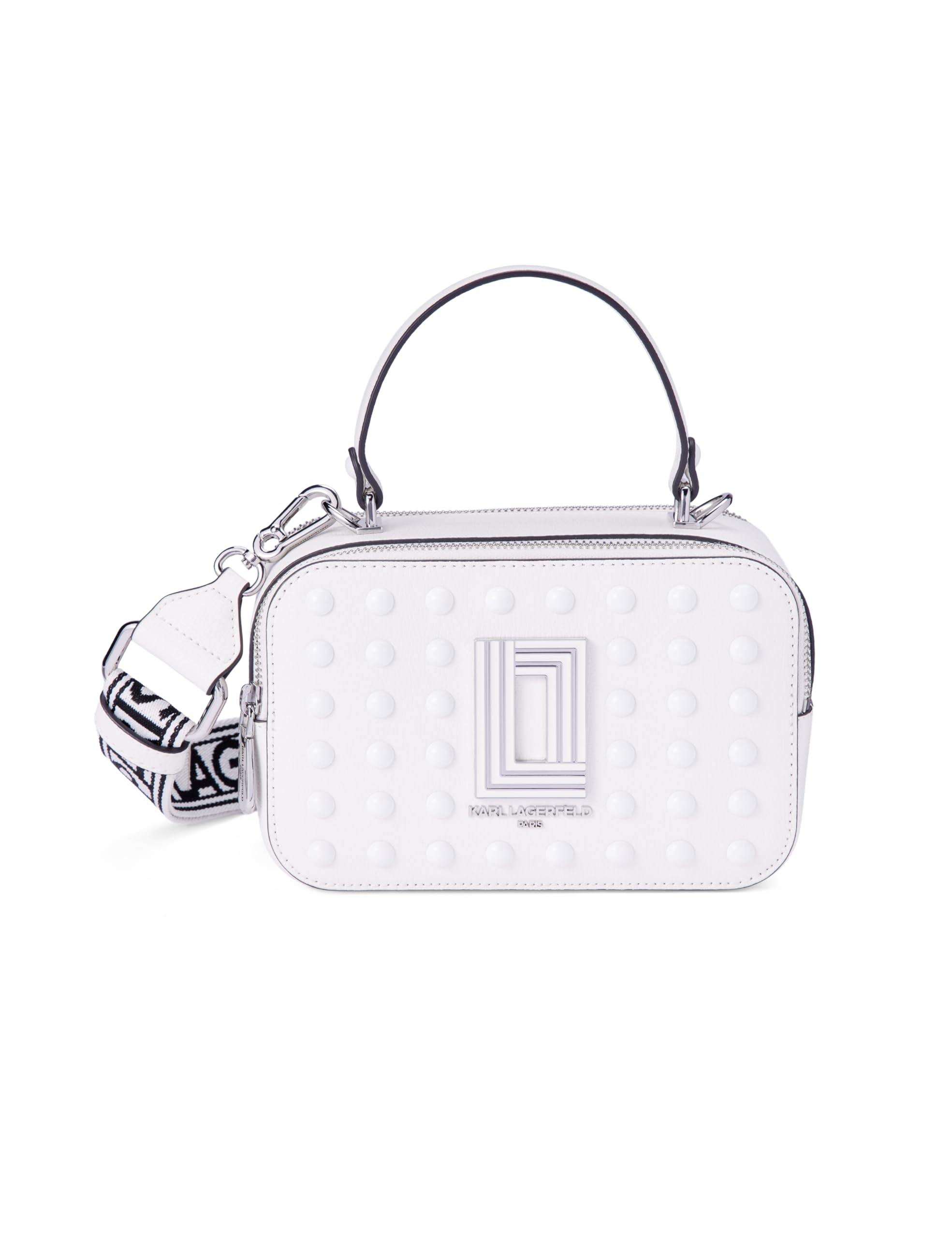 KARL LAGERFELD womens Simone Studded Camera Crossbody