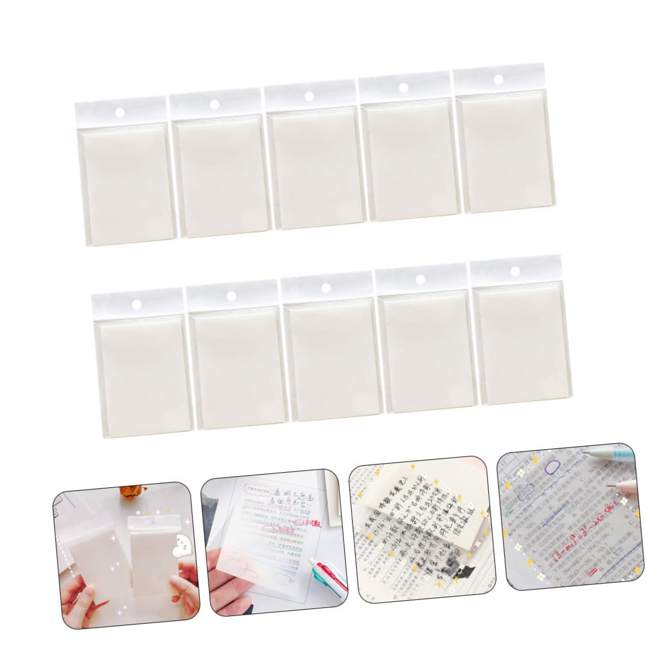 SHINEOFI 30 Piezas Nota Transparente Pegatina De Pizarra Pestañas Adhesivas Transparentes Nota a Prueba De Agua Pegatinas a Prueba De Agua Pegatinas Claras Mascota Transparente