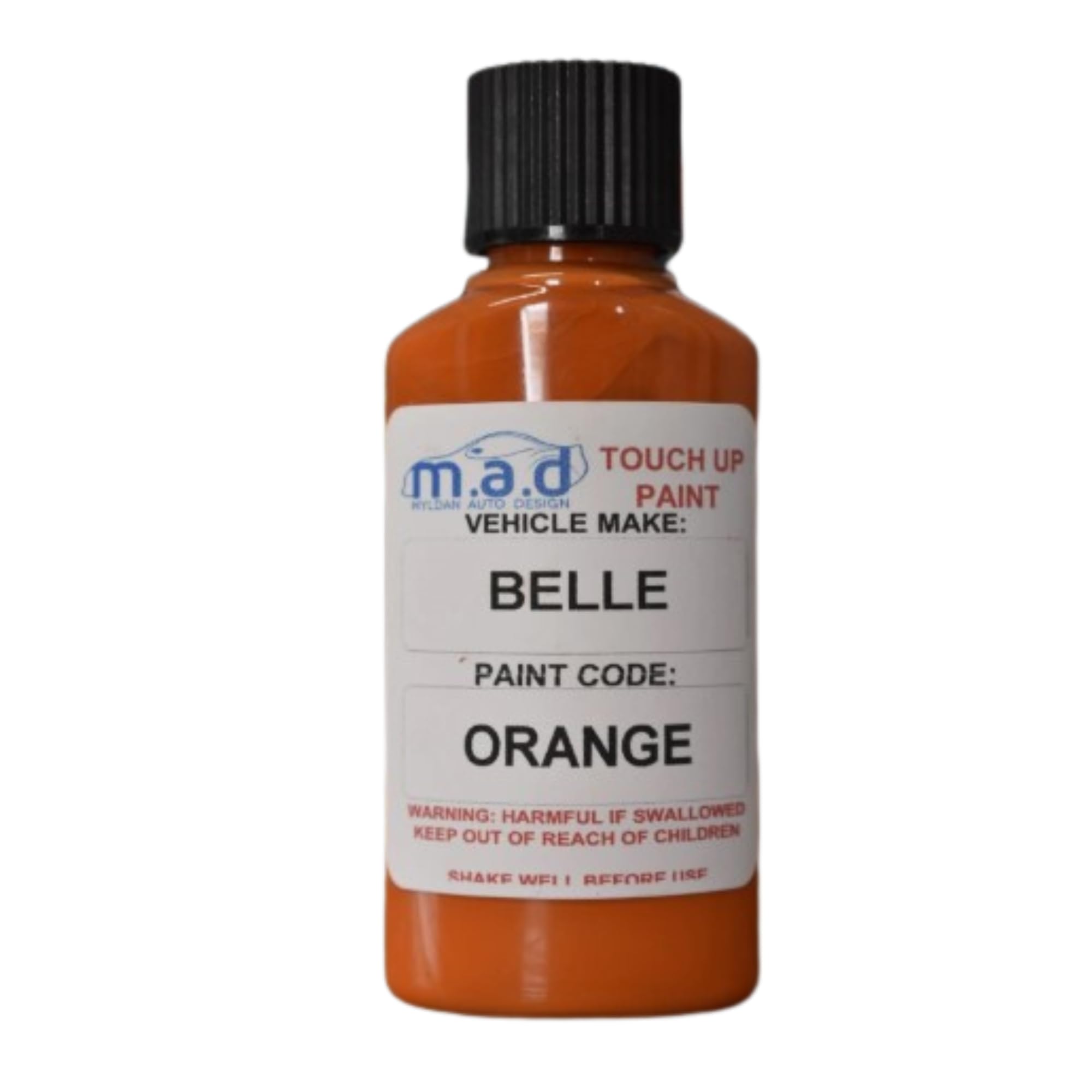 M.a.d Myldan Auto Design Orange Touch Up Paint Compatible With Belle Cement Mixer Machinery - 30Ml Kit, Gloss Finish With Built-In Brush - Made With Helios Paint