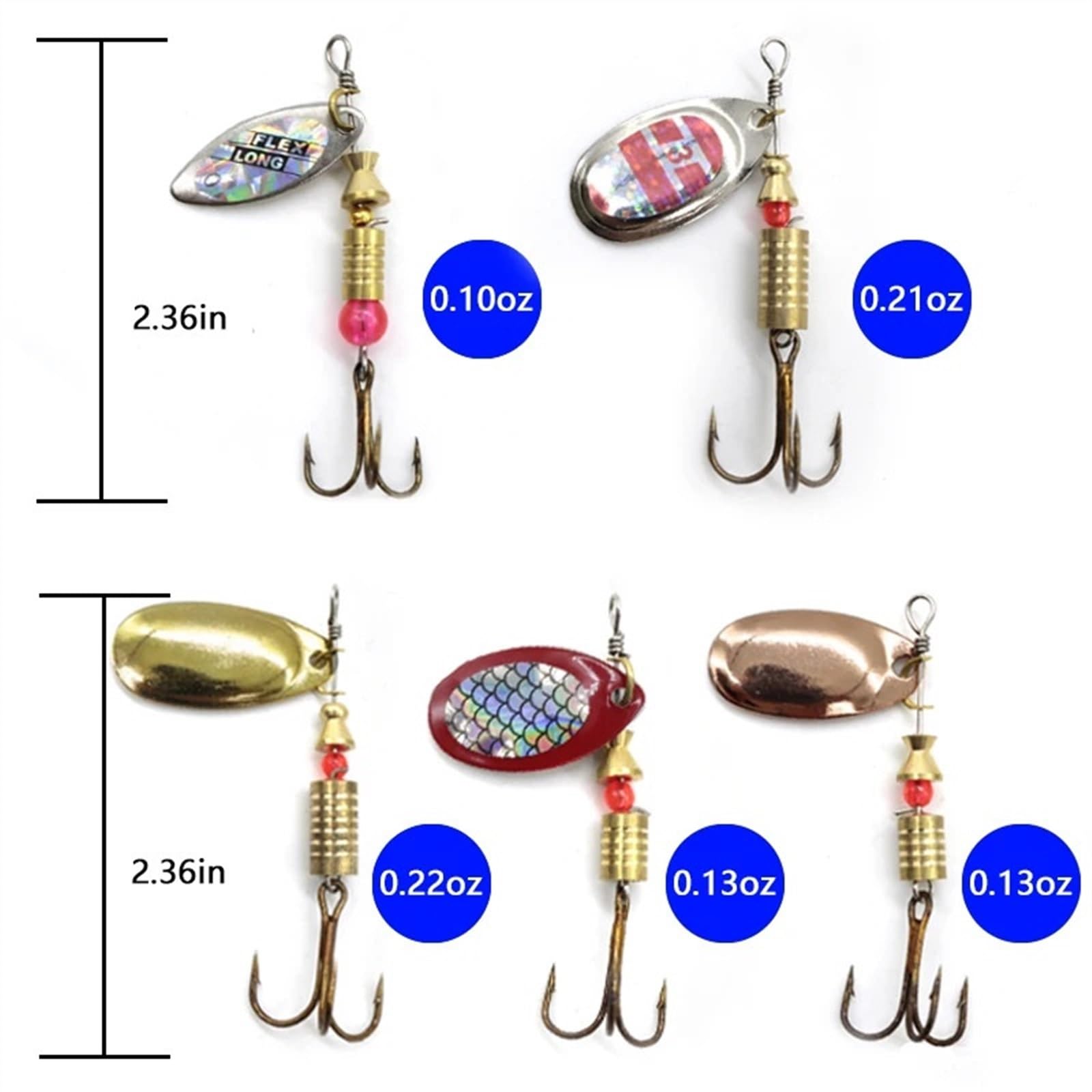Kunstköder Metalllöffel Spinner Angelköder 10er Set Spoonbait Wobbler Angelwobbler for Hecht Häkelset Kunstköder Kunstköder Gummifische