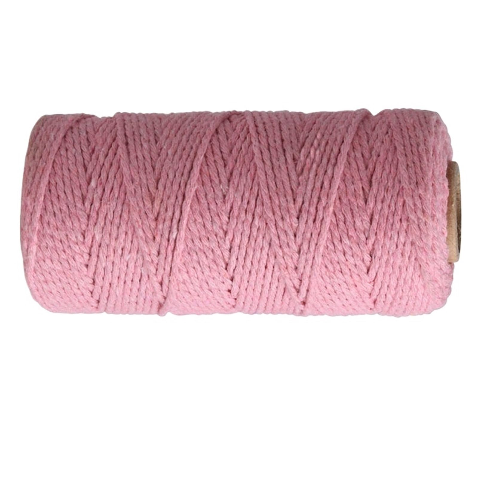 Cotton Macrame Cord 2mm 100M(3937") DIY Beige Macrame Cord Thread Handmade Crafts Cotton Twisted Twine Rope String Home Textile Wedding Party Decor(Color05)