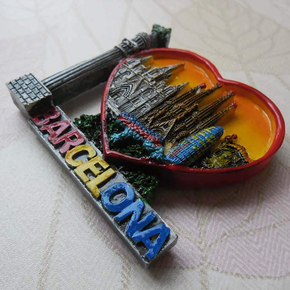 3D Barcellona Spagna Frigorifero Magnete Frigo Souvenir turistici