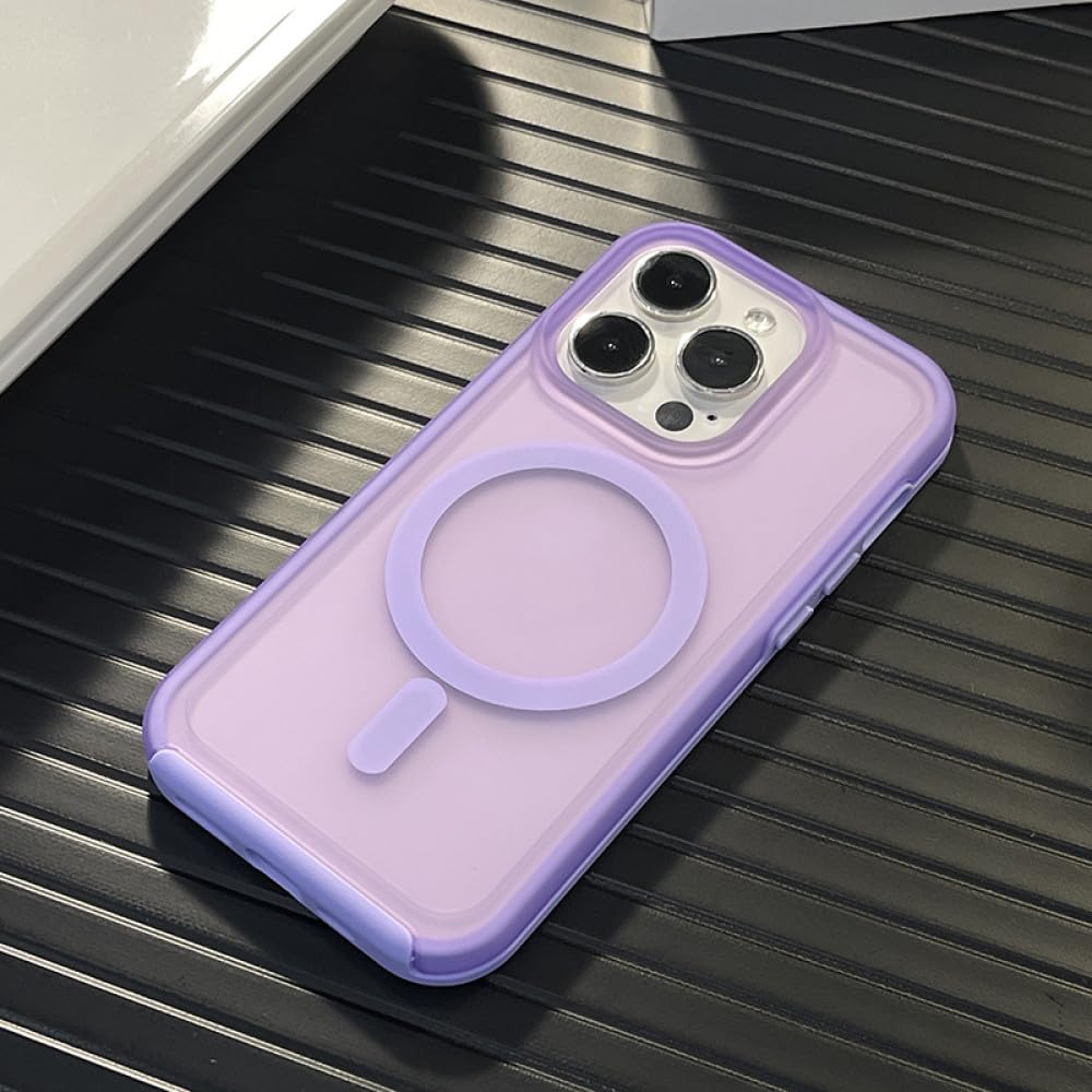 Coque de chargement sans fil pour iPhone 13 violette de marque ENILSA