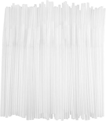 ALINK 200 pajitas extensibles de plástico transparente flexible, extra largas, desechables, flexibles, para fiestas