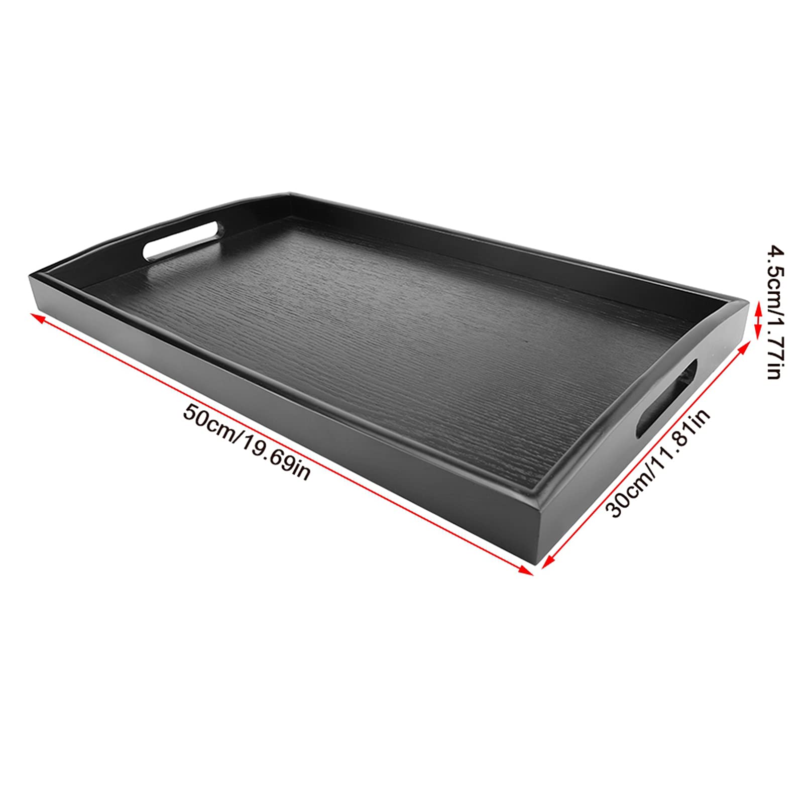 Vassoio In Bambù Con Maniglie | 38x25x5cm Per Servire Cibo | Robusto E Decorativo - Per Colazione O Cena - Foto 7