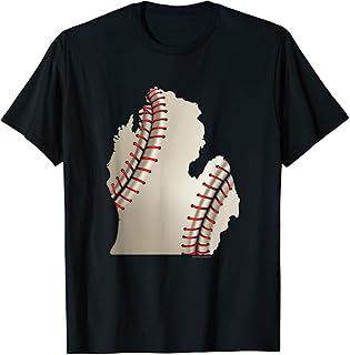 Detroit Michigan Baseball Shirt - Motor City, Mitten T-Shirt