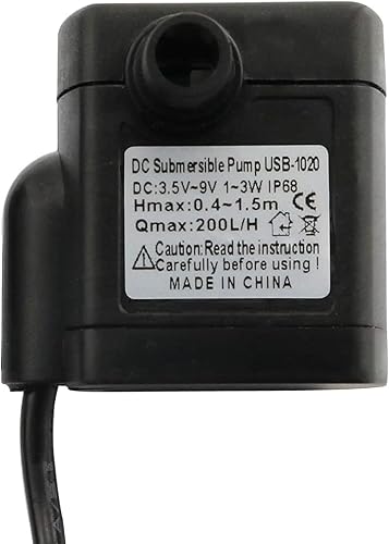 Miniatura 2 de Bomba de agua USB mini bomba de agua sumergible Mini acuario fuente de peces estanque tanque bomba DC 3.5-9V 3W 200LH