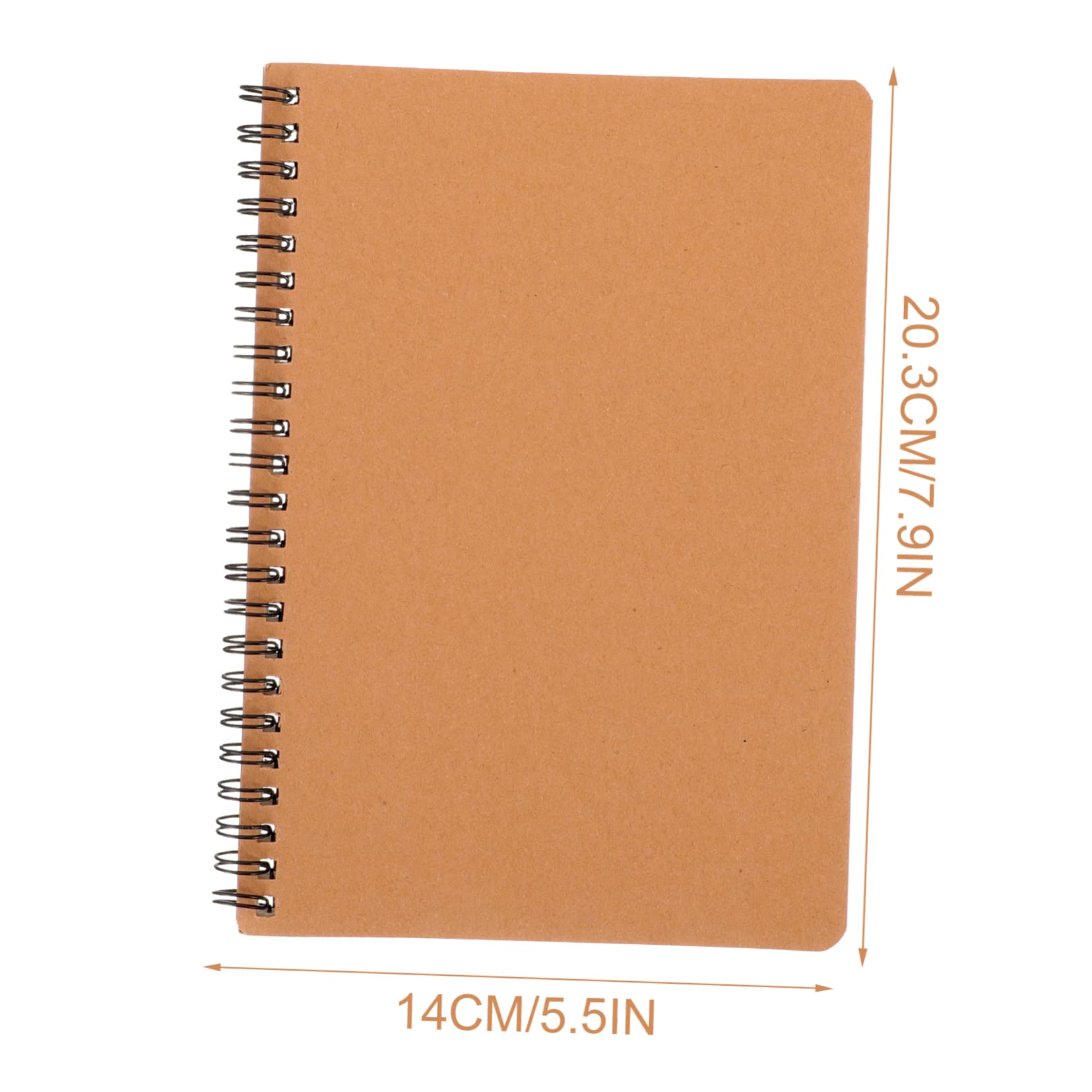 Sewroro 10 pièces Lot de à Spirale Cahiers Multifonctions à Pages Blanches Couverture Kraft Carnet Notes Spiral pour Bureau Étudiants et Usage