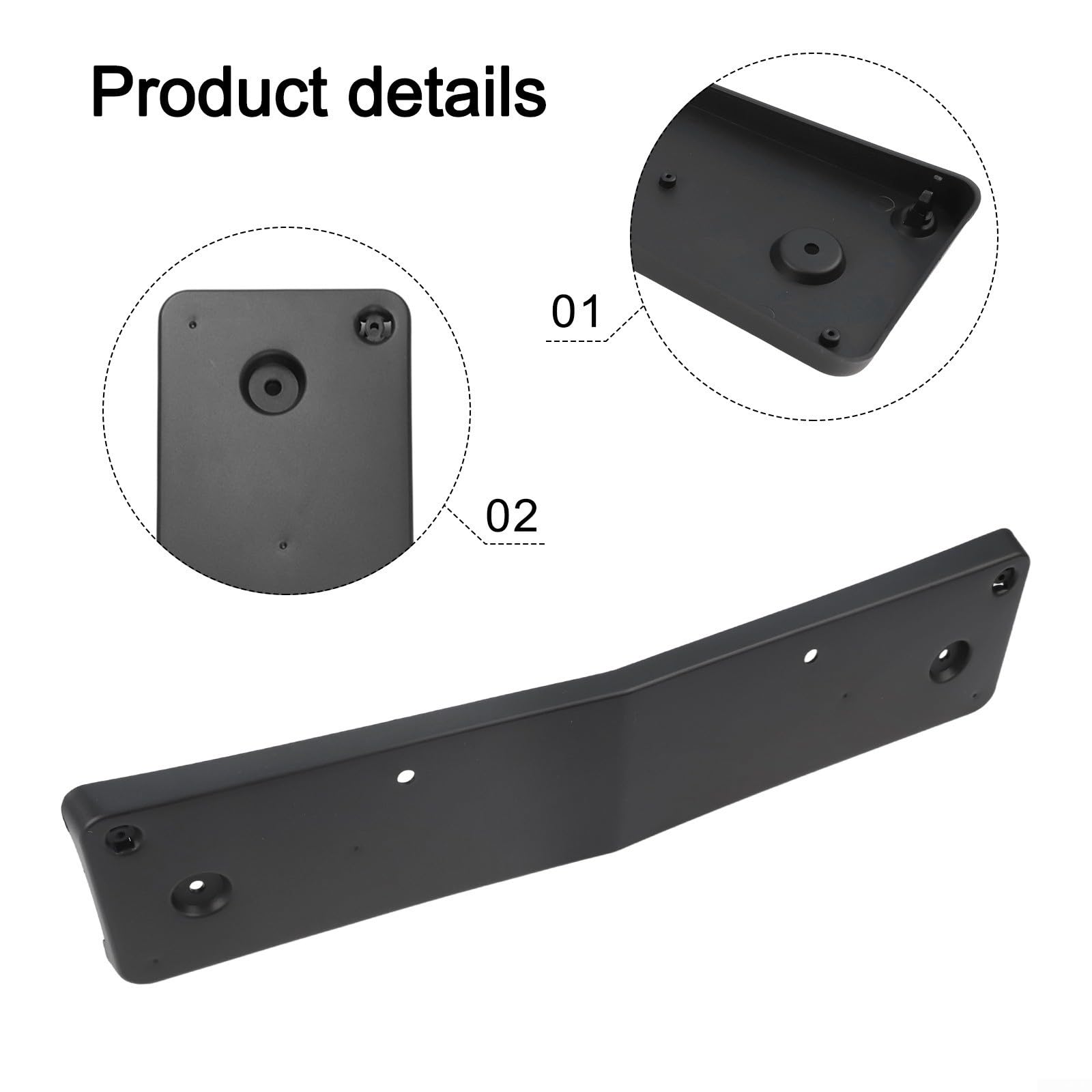 Supporto per targa per tergicristallo anteriore per Mercedes per Benz per Classe A W176 (OEM A1768850181), in plastica ABS, nero