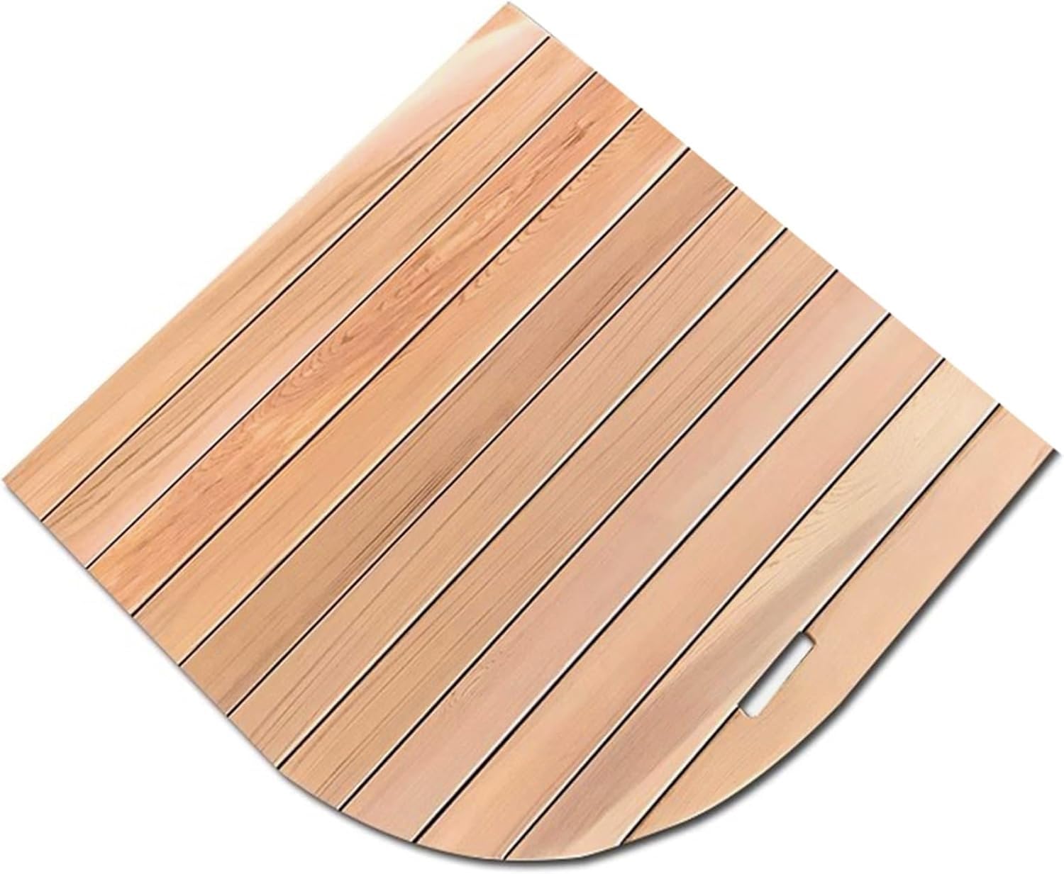 Drewniana mata do kąpieli Antypoślizgowa podłoga z naturalnego drewna łazienki Duża, niestandardowa narożna platforma prysznicowa(90 x 90 cm (Rectangular))