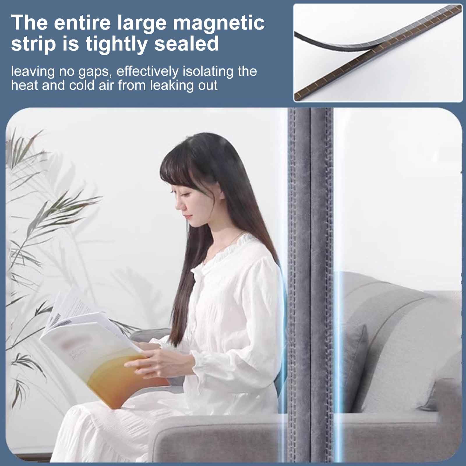 RELIANCER Isolierter Türvorhang – Magnetisch, Selbstschließend, Wasserdicht Für Türen Bis 147x198 Cm