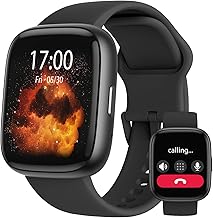Smartwatch Uomo Donna, 1.83" HD Orologio Smartwatch Uomo Impermeabile IP68 con Effettua/Risposta Chiamate, Contapassi/Cardiofrequenzimetro, 100 Modalità Sportive Smart Watch per Android iOS, Nero