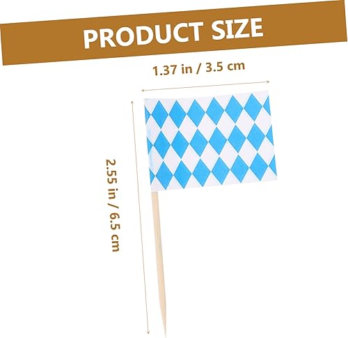 Miniatura 6 de 200 unidades de palillos de dientes Oktoberfest Hawaii decoraciones de fiesta palillo de dientes banderas para cóctel, insertos de pasteles,