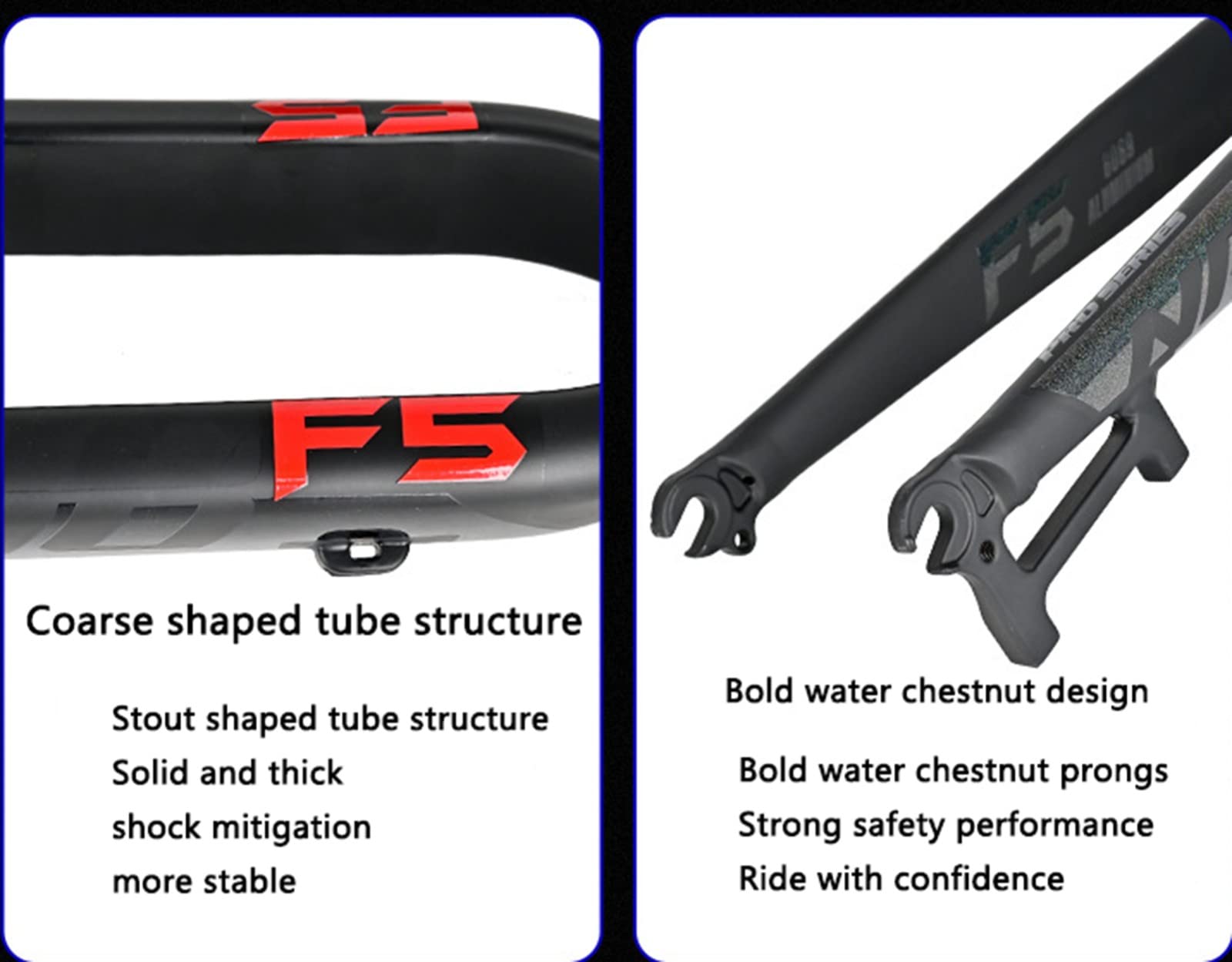 Fourche VTT Rigide En Alu 7075 STRTC – Ultra-légère, Disque, Tailles 26/27.5/29 Pouces