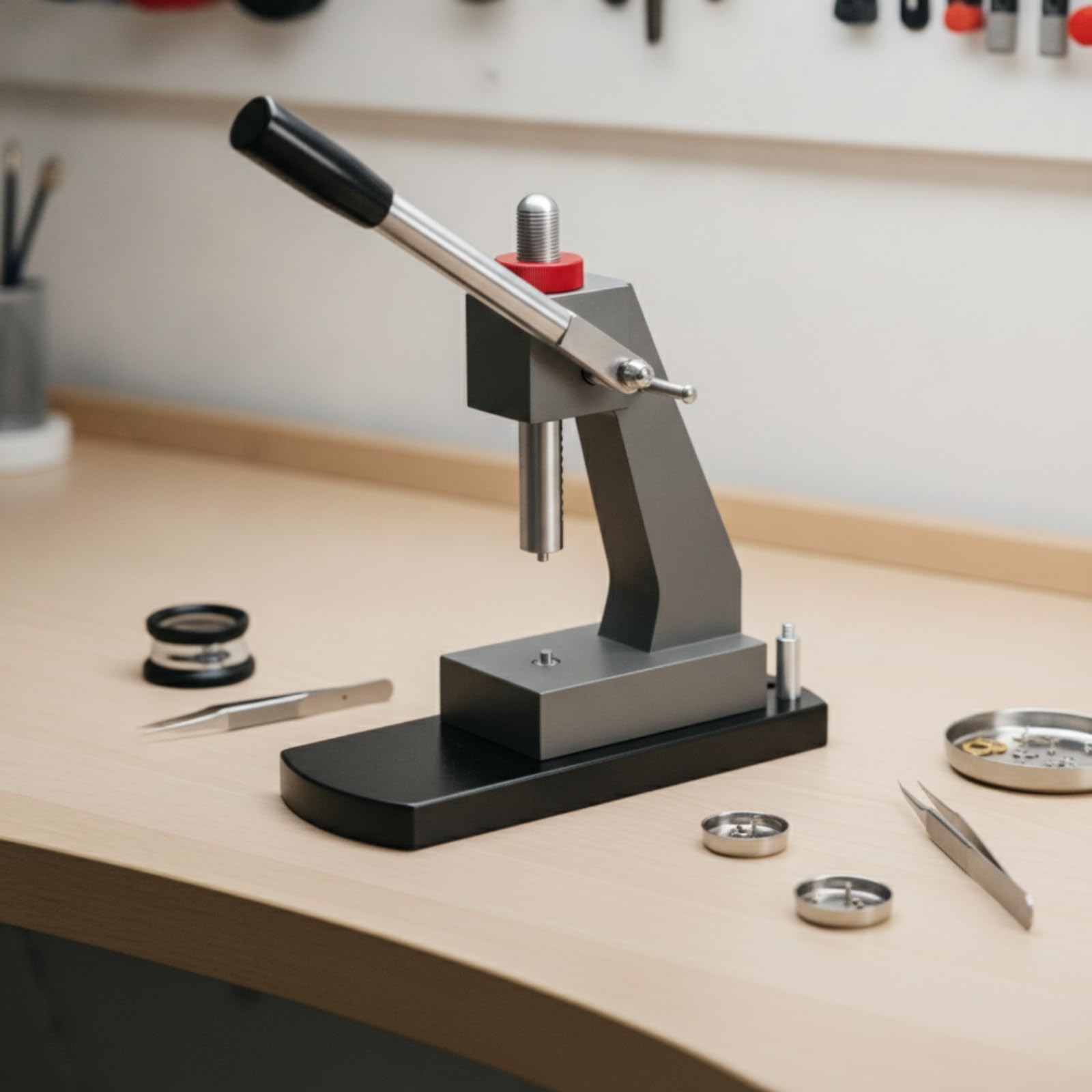 Pressa Chiudi-Cassa Professionale Attrezzo da Banco per Orologiai, Artigiani, Laboratorio, Officina