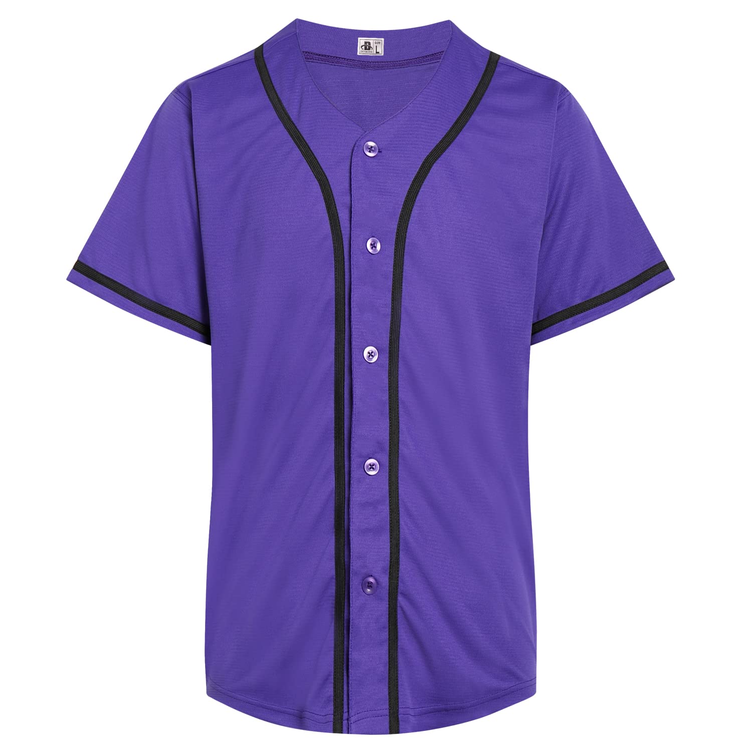DEHANER Plain Blank Baseball Jerseys for Men Women Adult Hip Hop Hipster Button Down Shirts Sports Uniforms Outfits