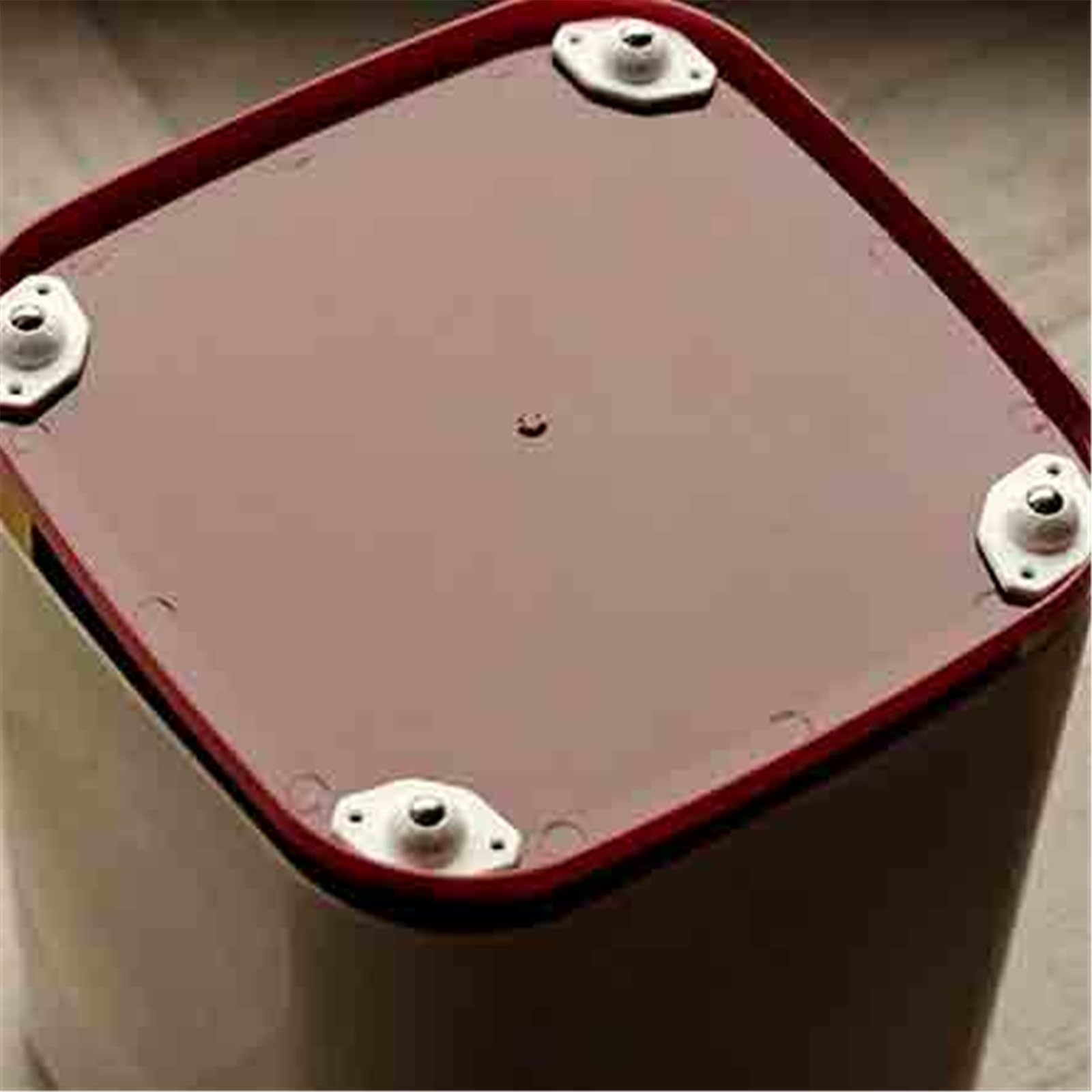 Papelera Contenedor De Basura Doméstico Portátil con Ruedas(Red)
