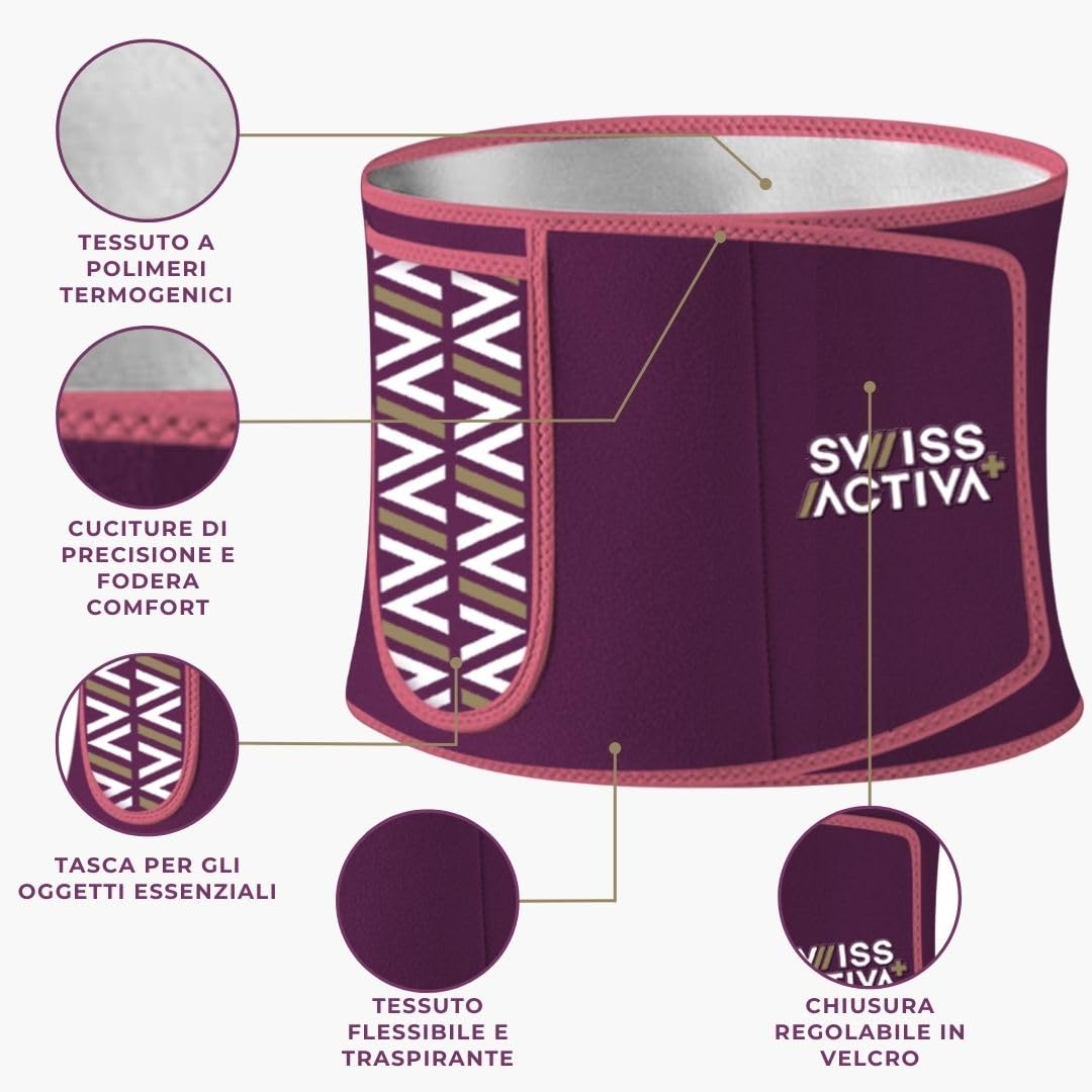 Swiss Activa+ XL Waist Trimmer per Donne - Sculpt Touch: Efficace riduzione del Grasso della Pancia. Impacco Premium per la Vita per la Perdita di Peso
