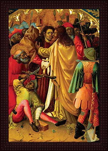 Image of Tamatina Jesus Framed Canvas Painting Christian Paintings - Jesus Framed Photos - Wooden Texture Frame with 2mm Glass - Size 15.5 inch x 11.5 inch (40x30 Cms) - Frame Painting with Glass