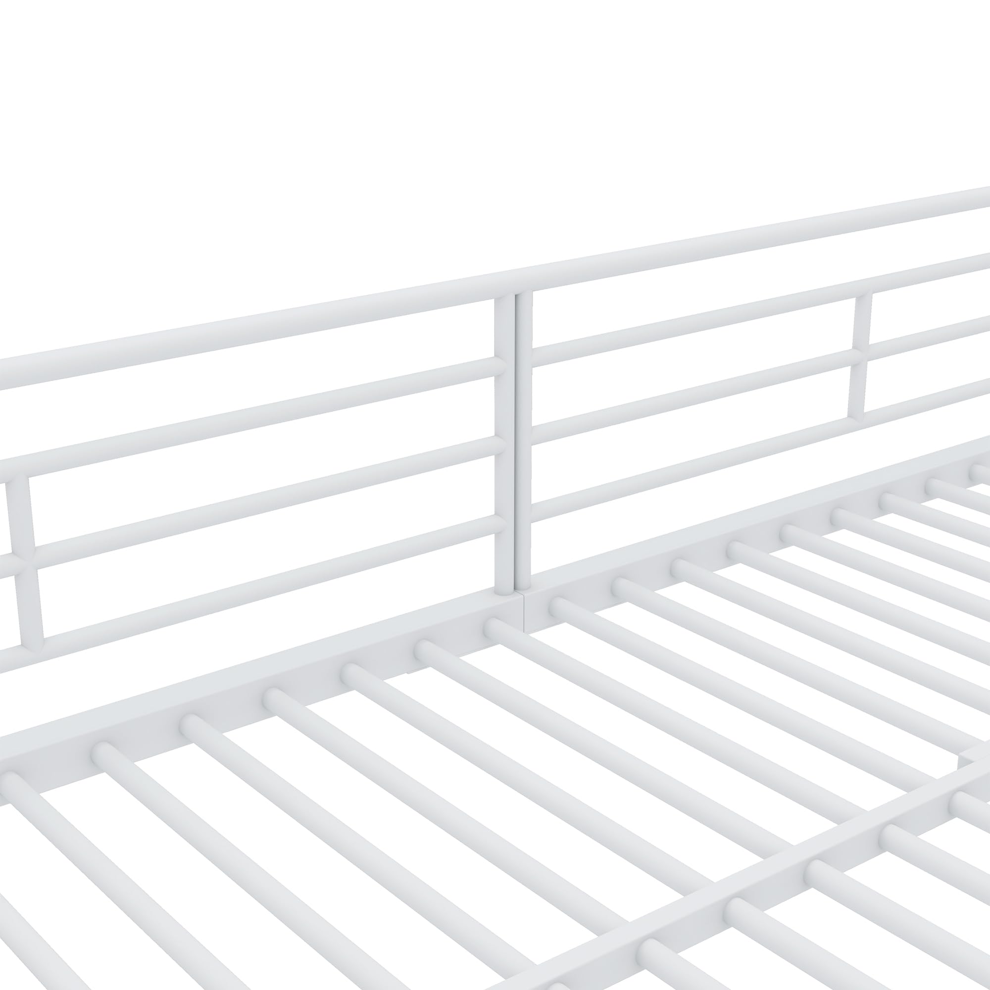 Litera doble, zapatero abierto, armario de almacenamiento de dos puertas, adecuado para niños y adolescentes, con escalera lateral y barandilla de seguridad, hierro forjado, sin colchón, 90 x 200 cm