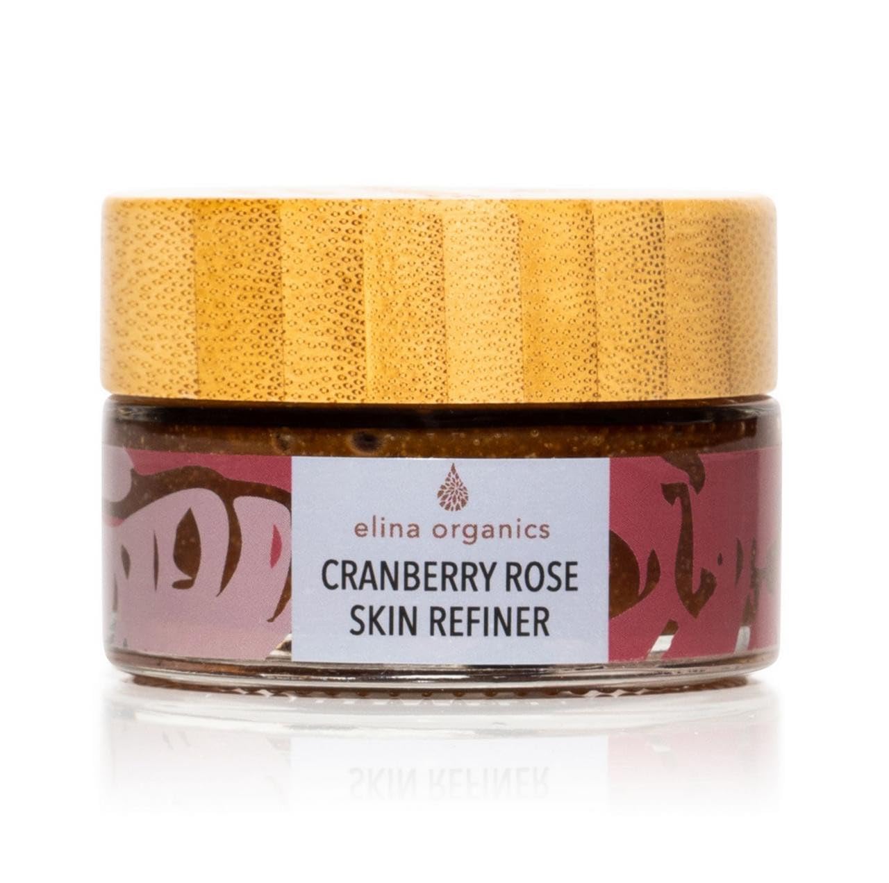 Elina Organics Cranberry Rose Skin Refiner | Vitamin C & Manuka Honey Face Scrub, 1oz (30 mL) | Minimize Fine Lines, Smooth Skin