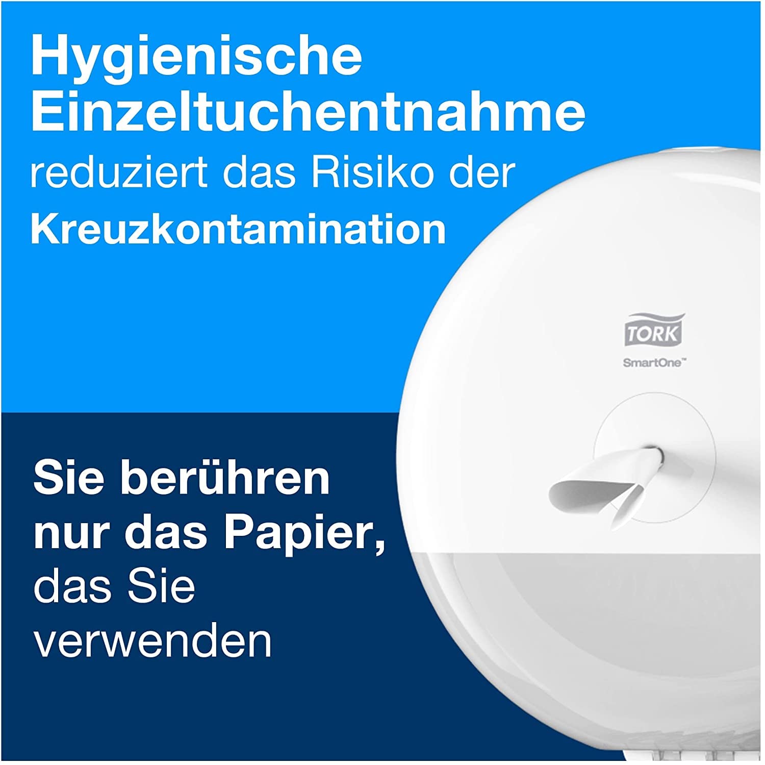 Tork SmartOne Toilettenpapier Weiß T8, Advanced, 2-lagig, 6 × 1.150 Blatt, 472242