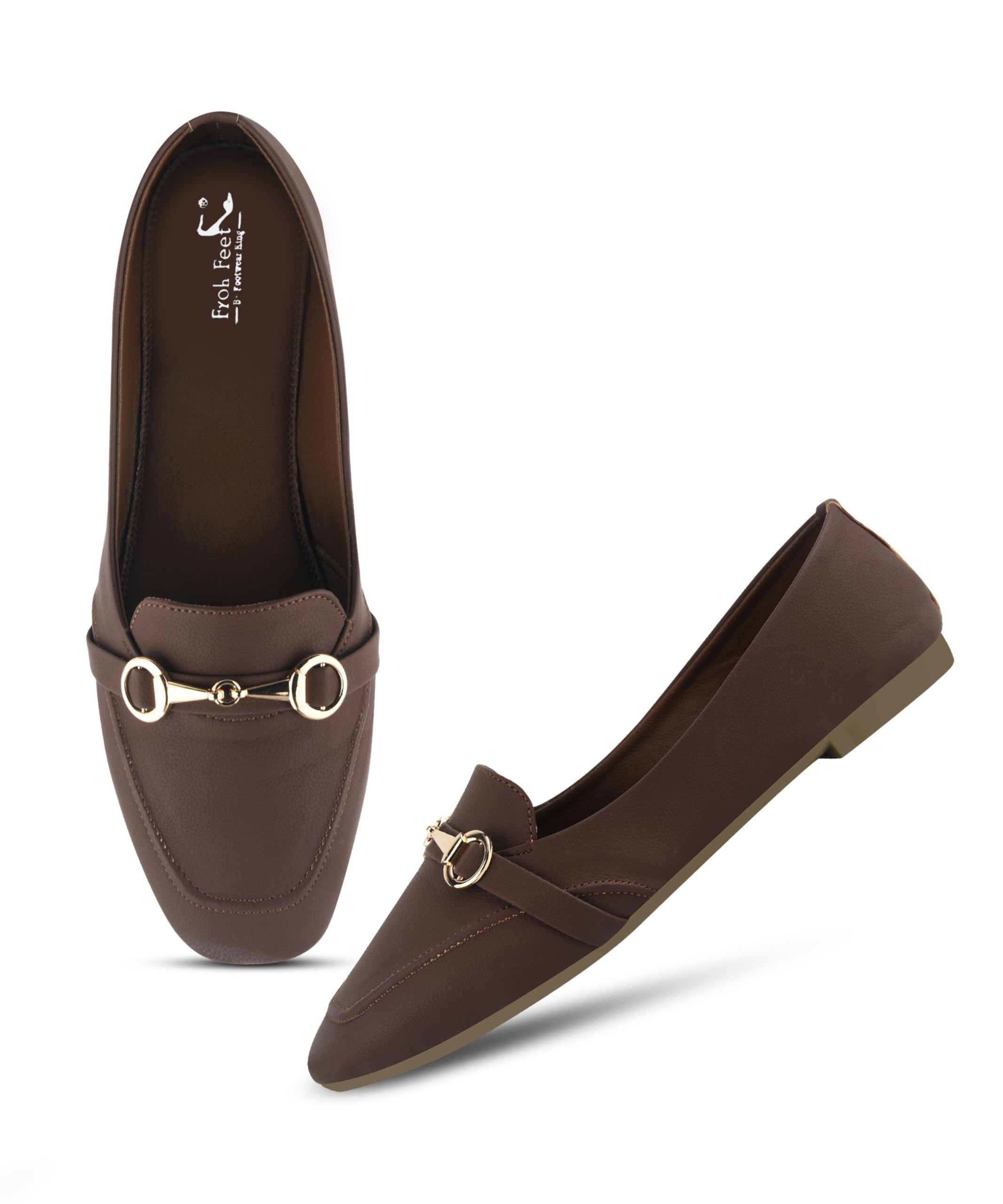 Women’s Professional Square Toe Loafers with Metallic Bit Hardware and Soft Matte Finish for Daily Comfort-image-35