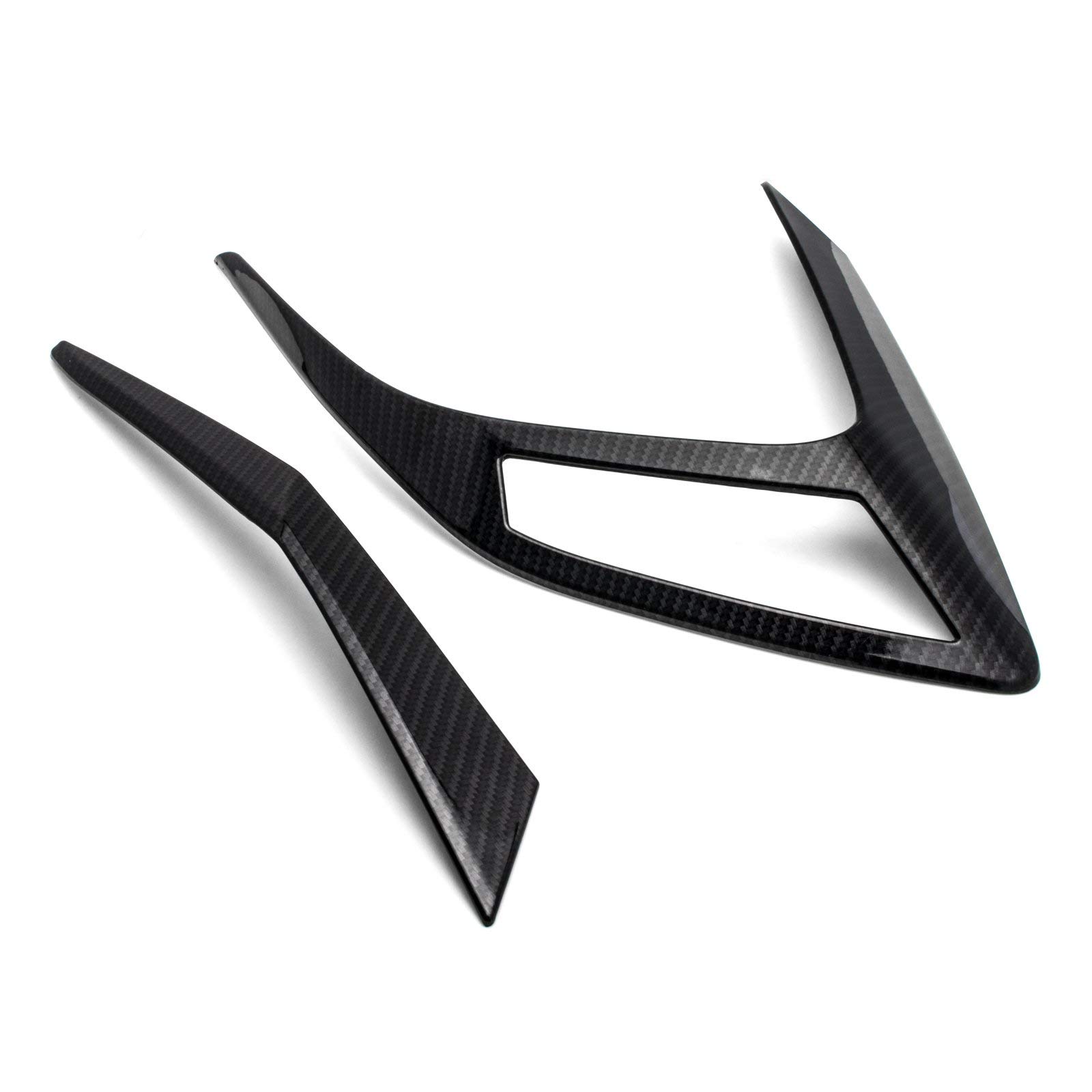 Xotic Tech Rear Tail Light Eyelid Bezel Frame Cover Trim Carbon Fiber Pattern, Compatible with Honda Civic 10th Gen Sedan