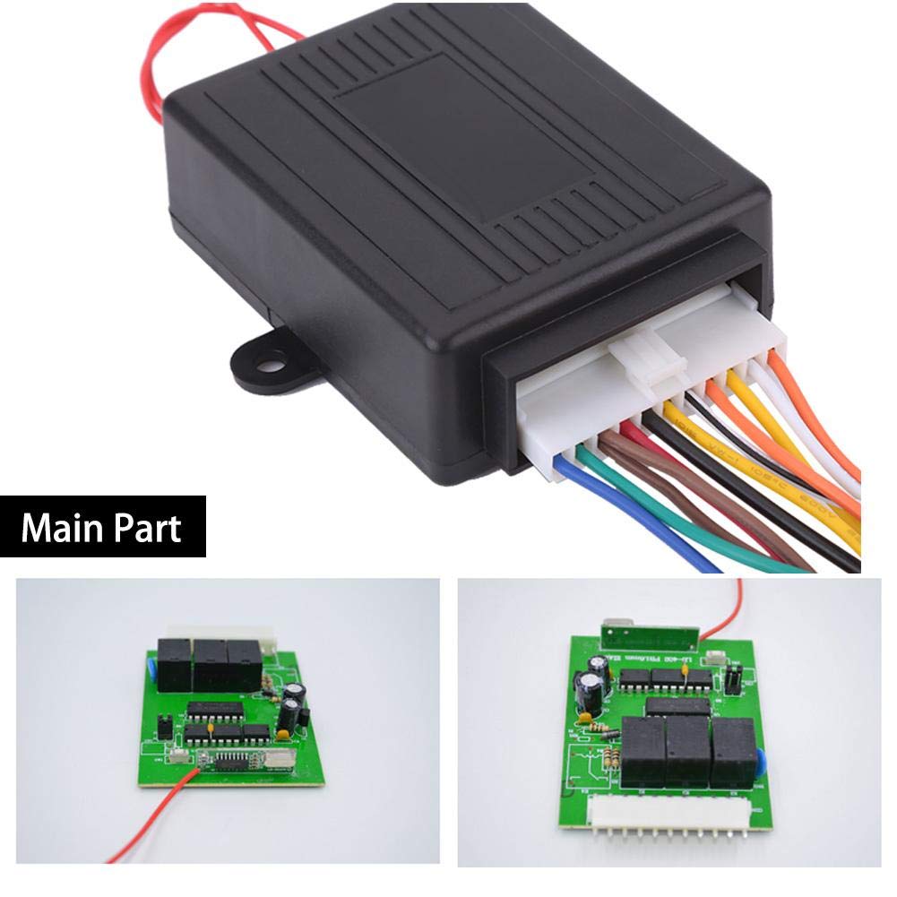 Aramox Centrale Afstandsbediening Kit, Universele 12V Auto Controle Deurvergrendelingsset, Sleutelloos Ingangssysteem met 3 Knoppen Afstandsbediening