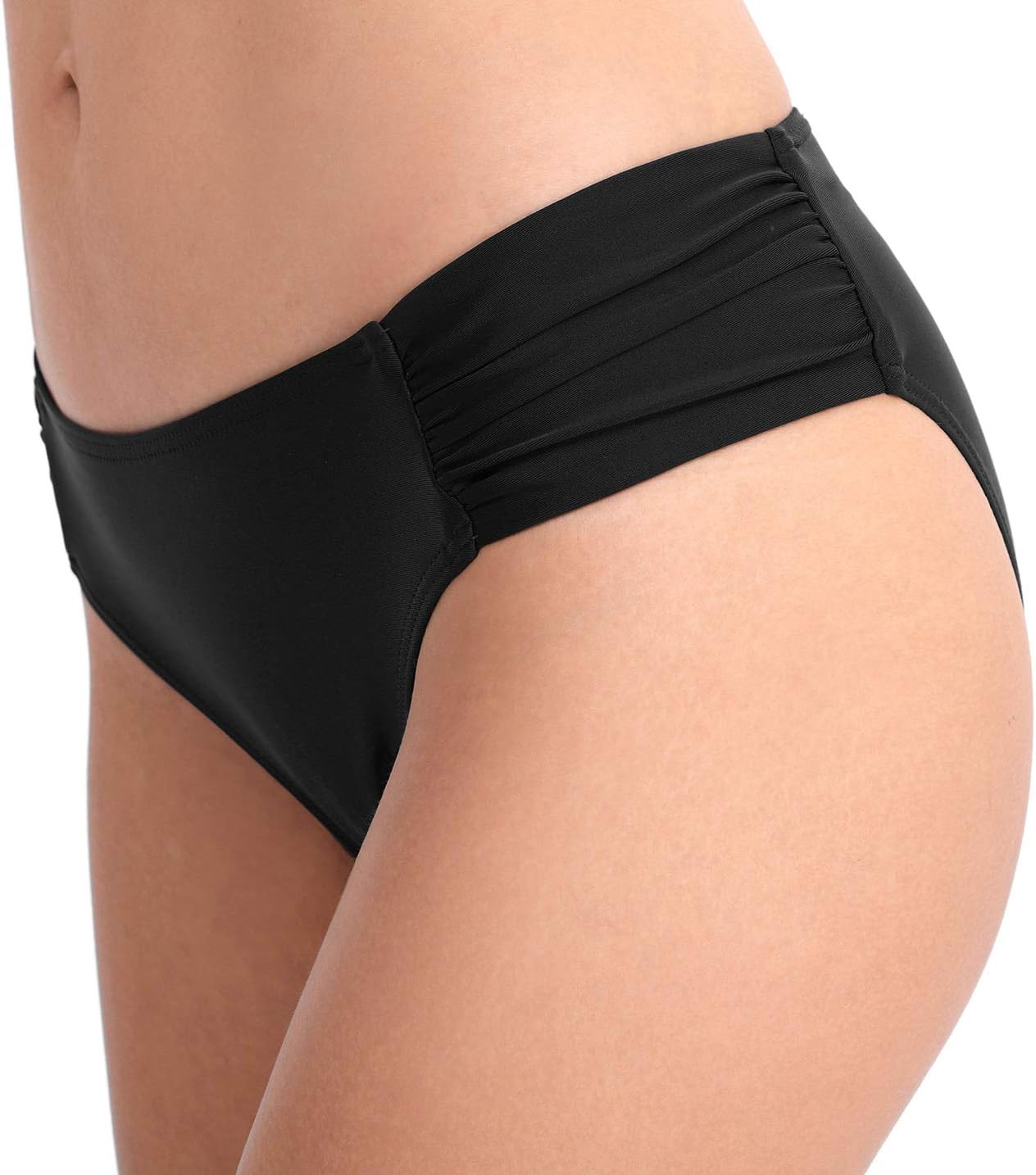 Women's Bathing Suit Bottoms Full Coverage Ruched Bikini Tankini Bottom Swimsuit Brief - Image 2