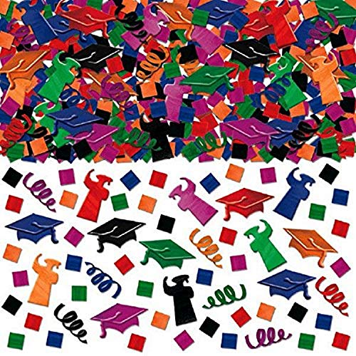 Confetti de graduation Amscan pour décorer vos tables de buffet et de fête de diplômés